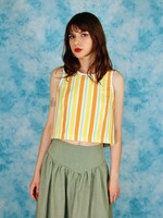 Studio Citizen Upcycled Tank Top in Orange Stripe