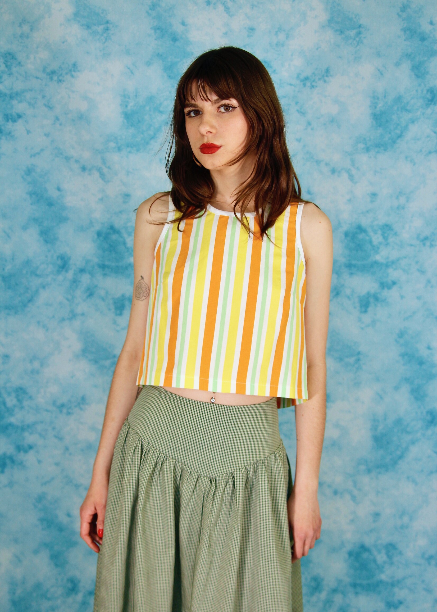 Studio Citizen Studio Citizen Upcycled Tank Top in Orange Stripe