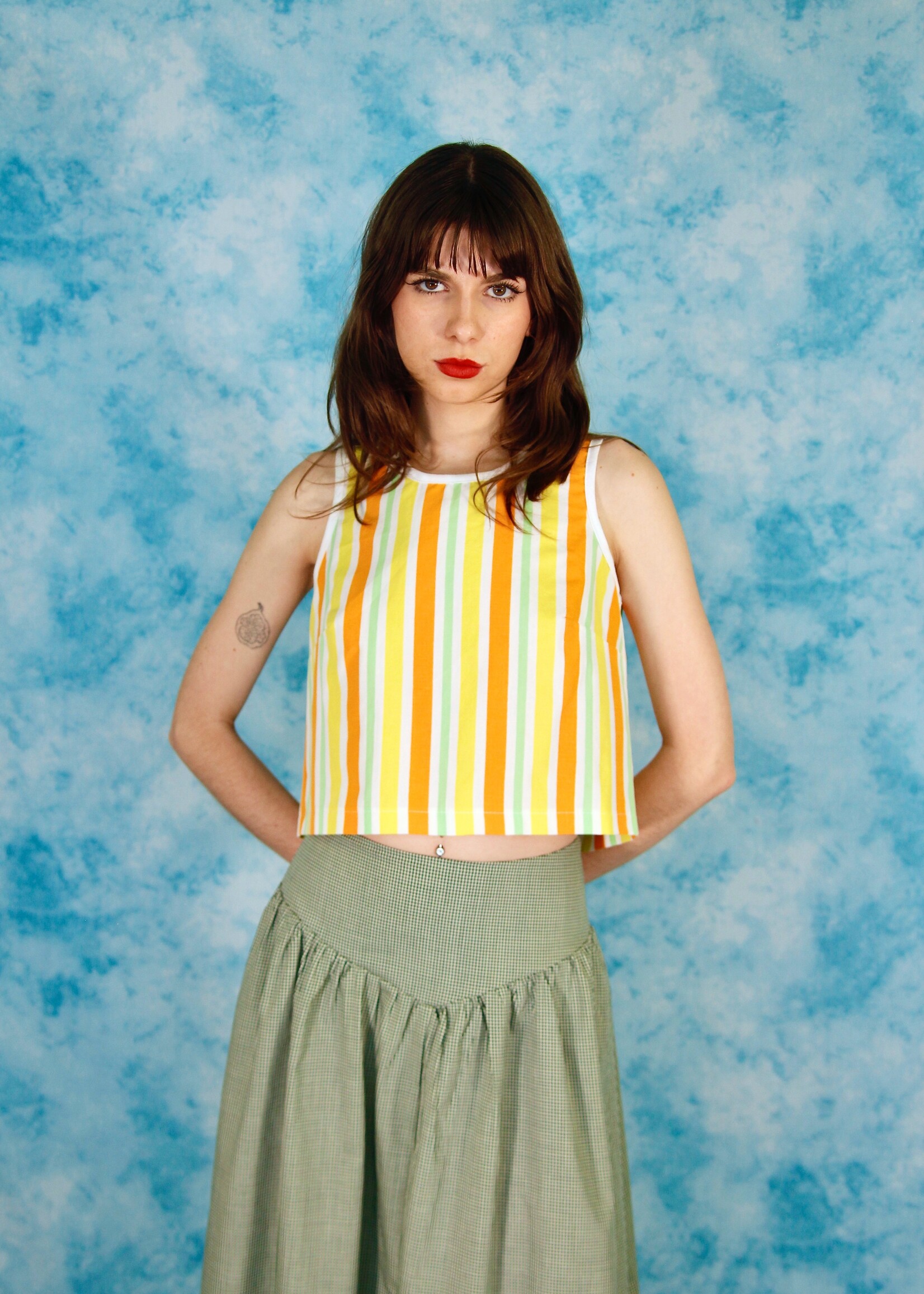 Studio Citizen Studio Citizen Upcycled Tank Top in Orange Stripe
