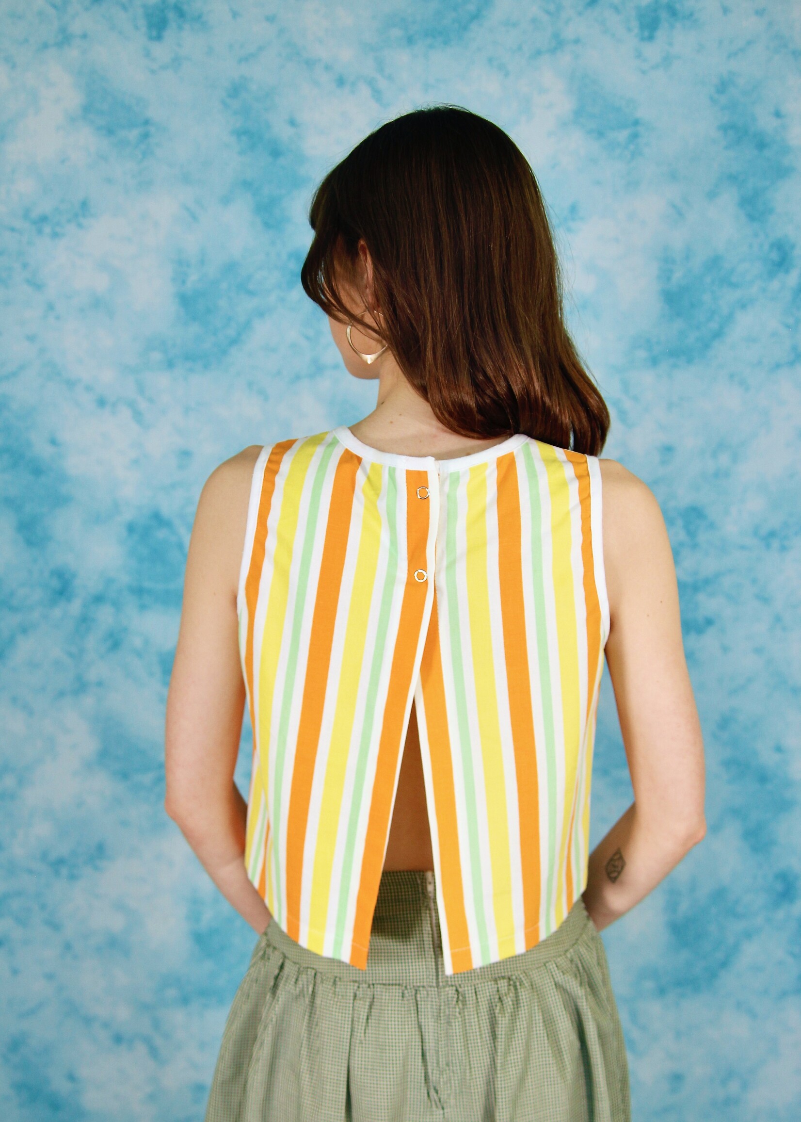 Studio Citizen Studio Citizen Upcycled Tank Top in Orange Stripe