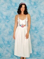 Studio Citizen Upcycled Maiden Dress in Cross-Stitch Embroidery