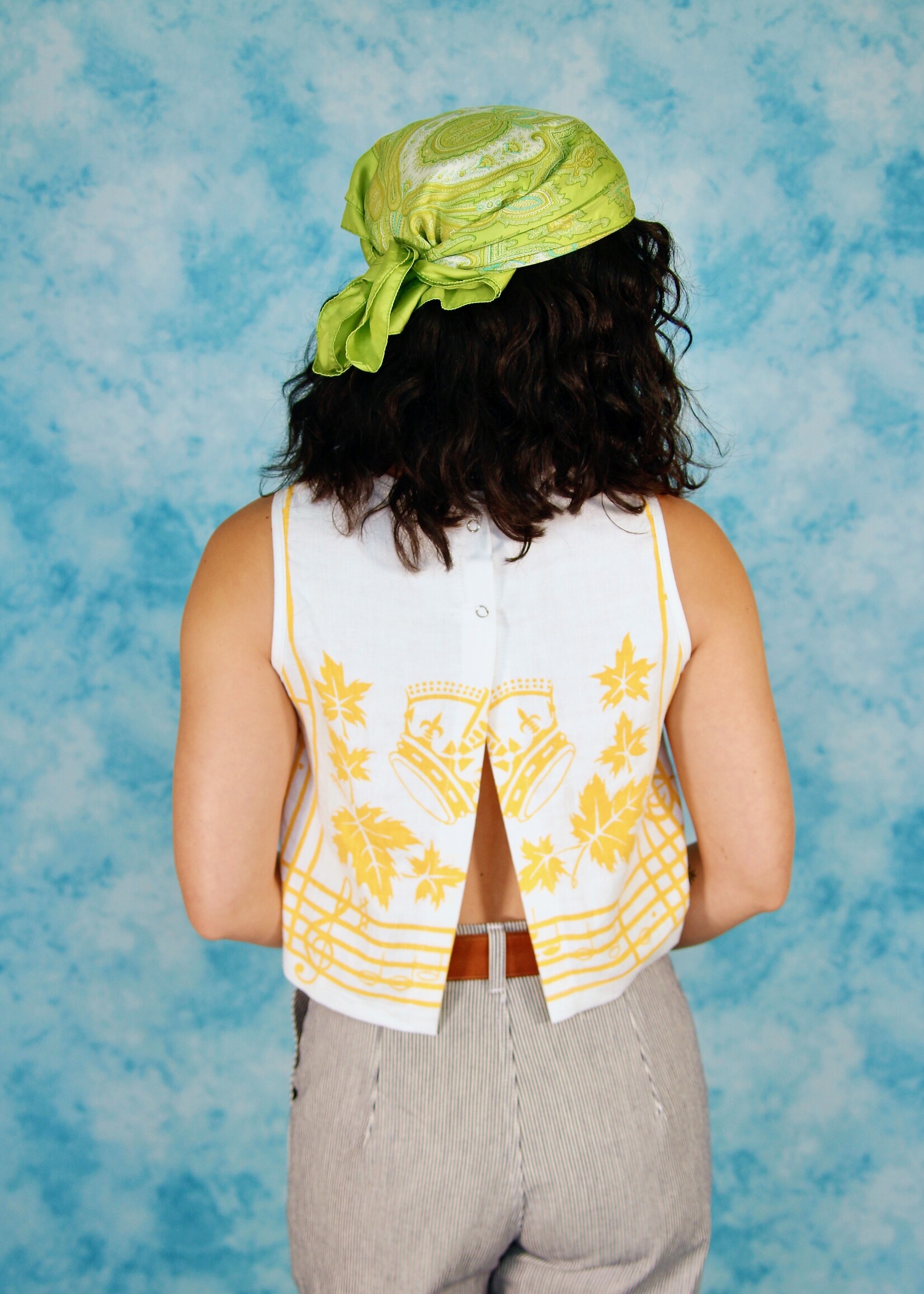 Studio Citizen Studio Citizen Upcycled Open-Back tank in Polkadot Cotton - Size M