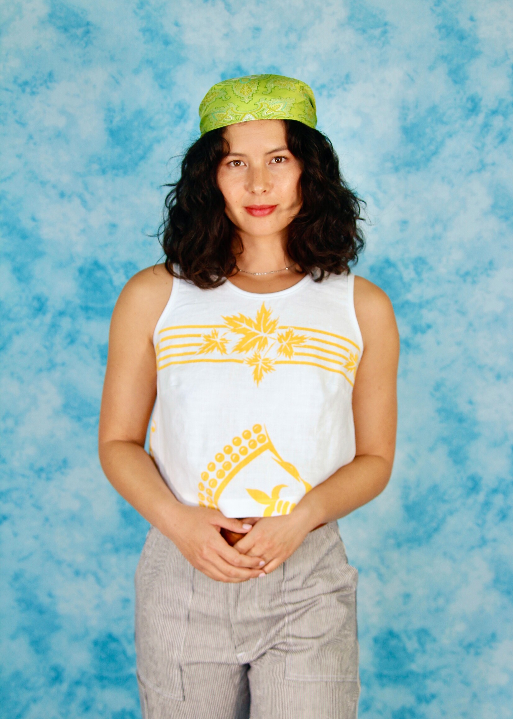 Studio Citizen Studio Citizen Upcycled Open-Back tank in Polkadot Cotton - Size M