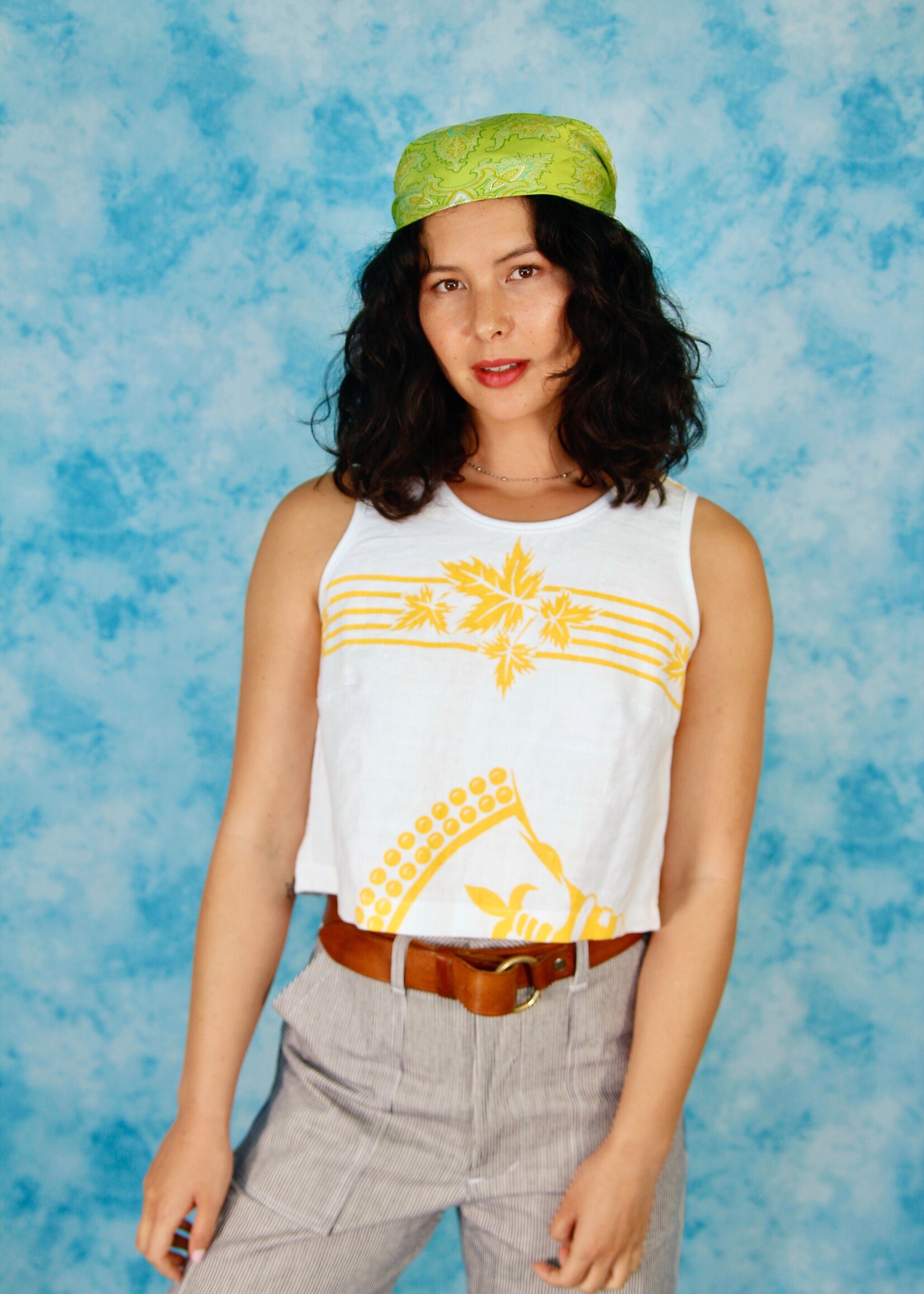Studio Citizen Studio Citizen Upcycled Open-Back tank in Polkadot Cotton - Size M