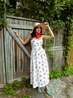 Studio Citizen Maiden Dress in Tulip Print Linen