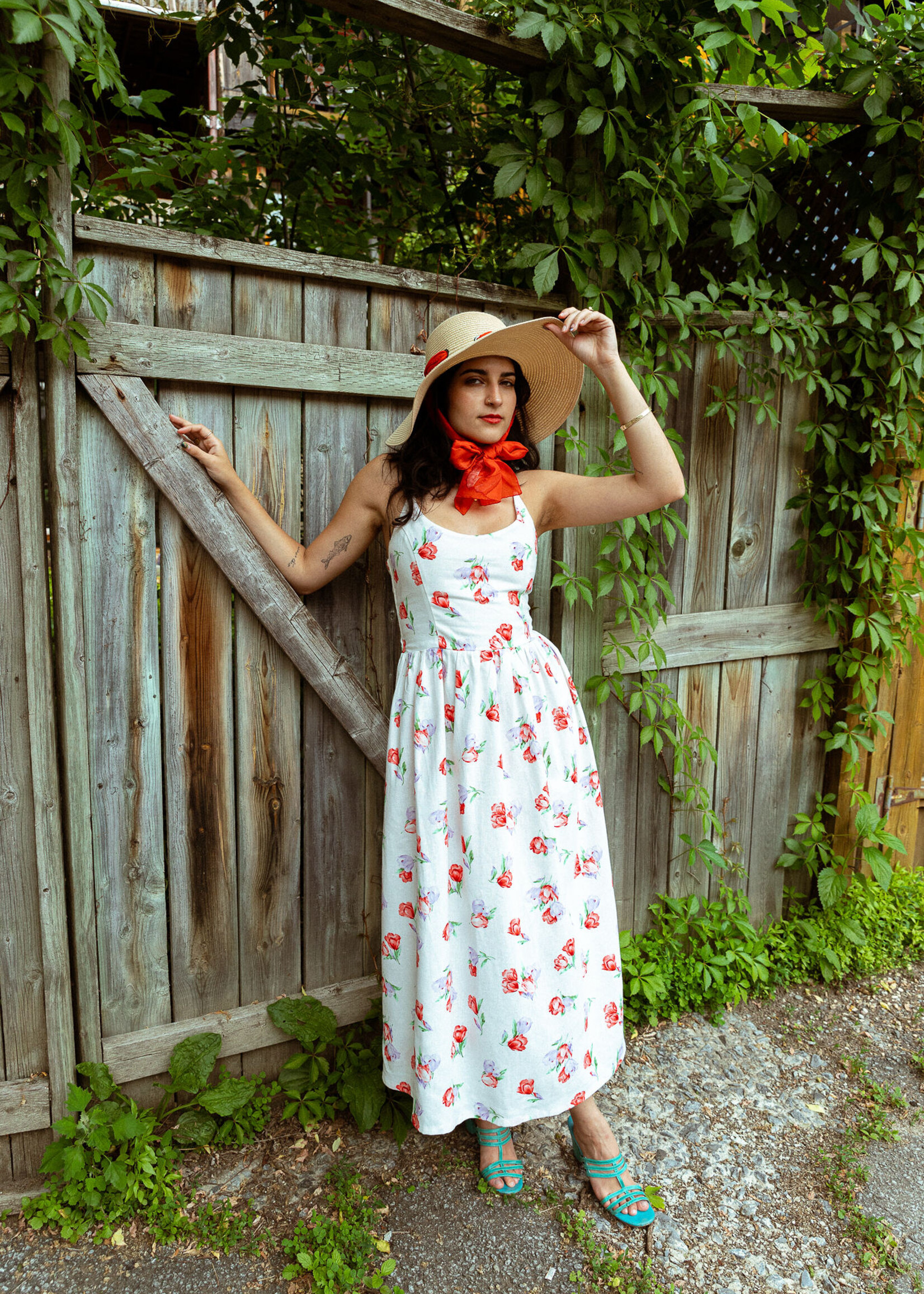 Studio Citizen Studio Citizen Maiden Dress in Linen Tulip Print