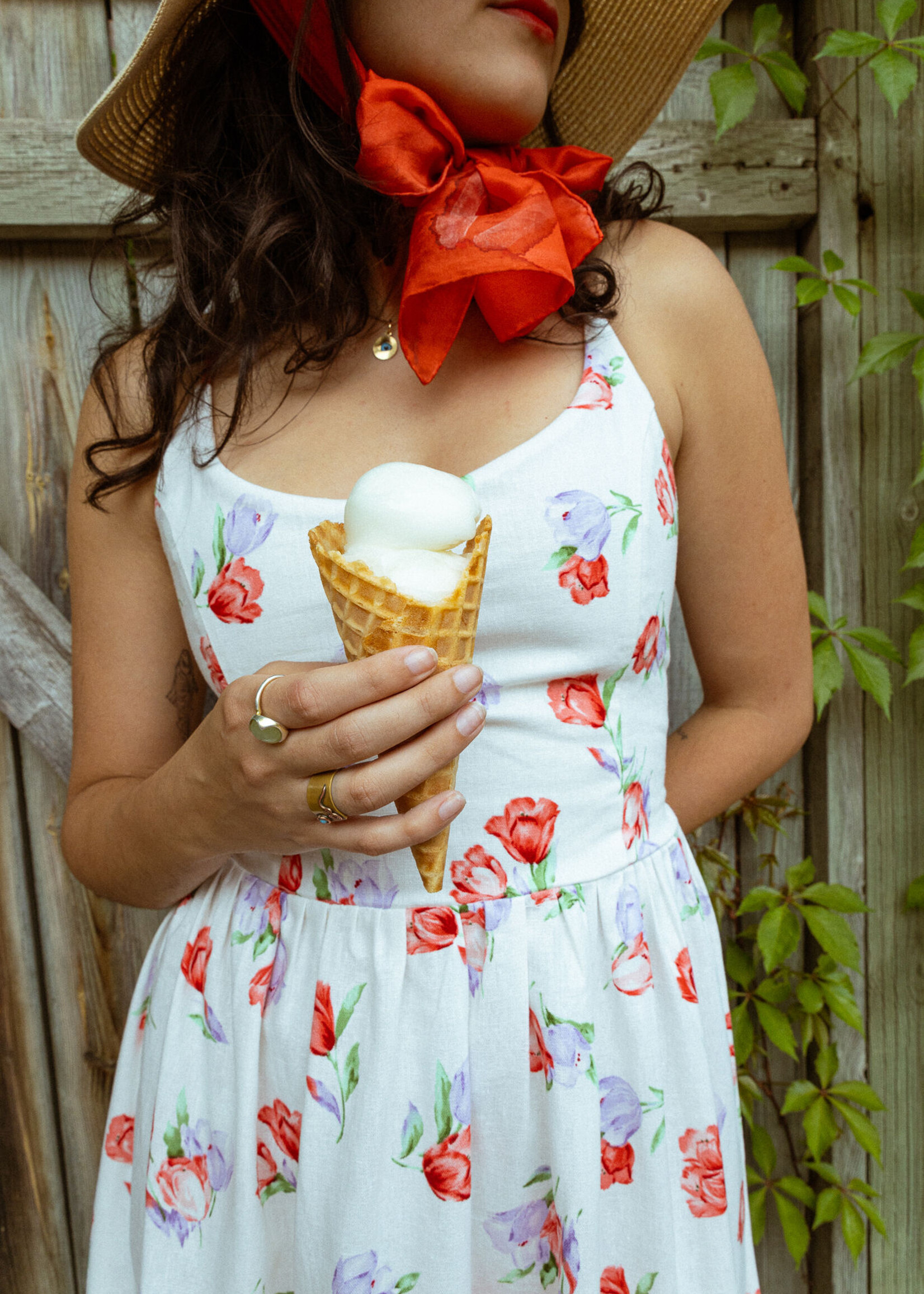 Studio Citizen Studio Citizen Maiden Dress in Linen Tulip Print