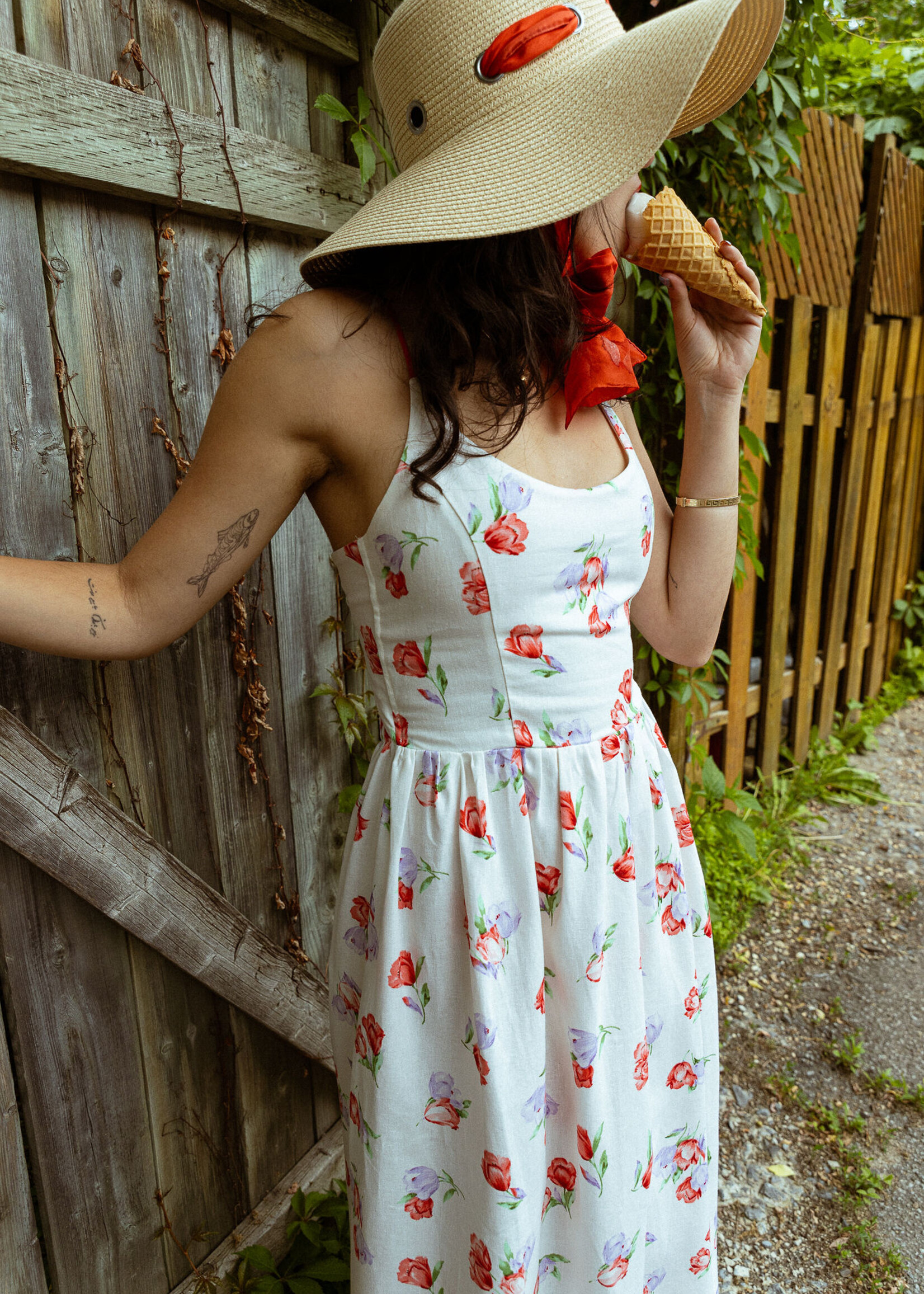 Studio Citizen Studio Citizen Maiden Dress in Linen Tulip Print