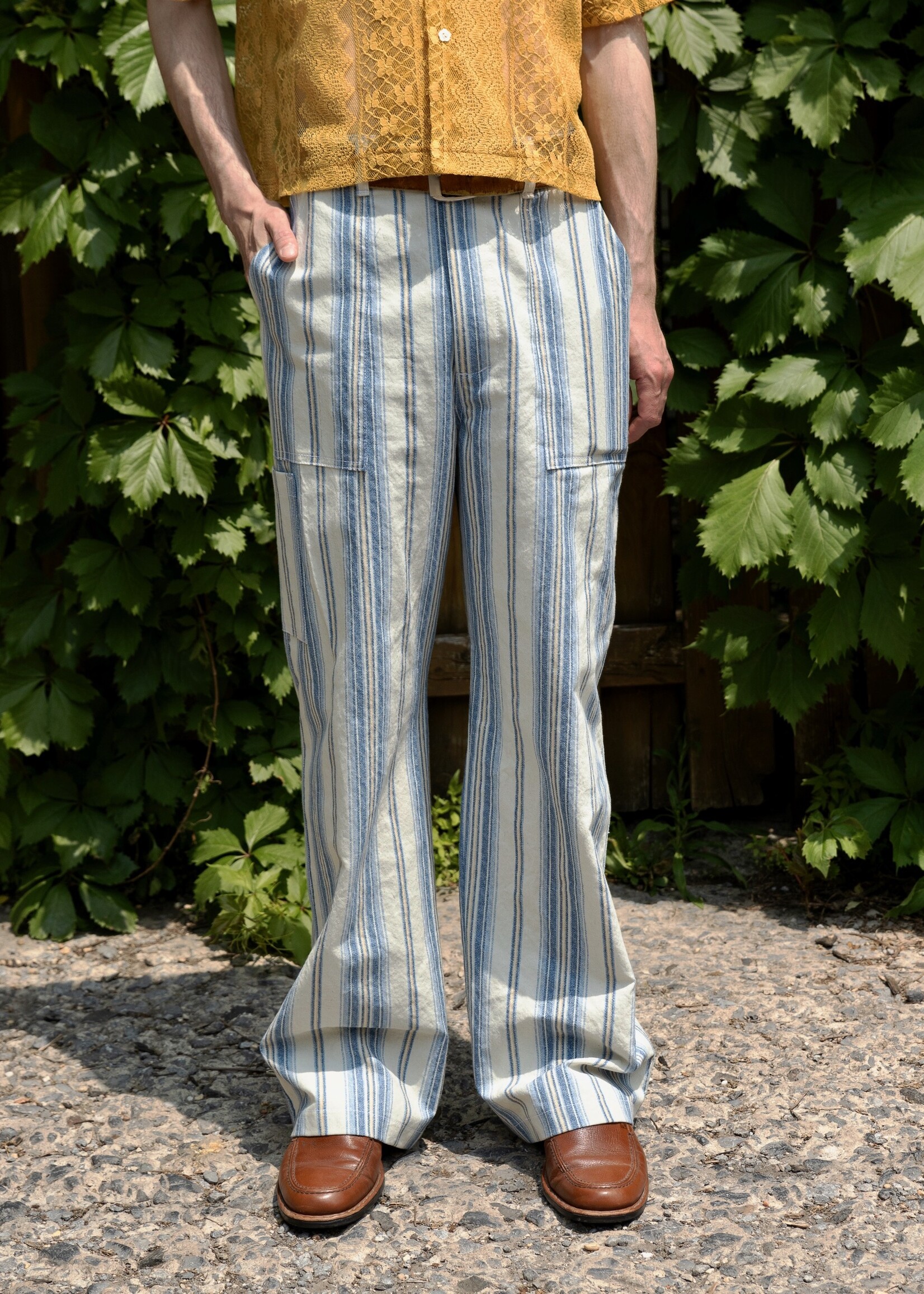 Studio Citizen Studio Citizen Carpenter Pants in Blue Stripes