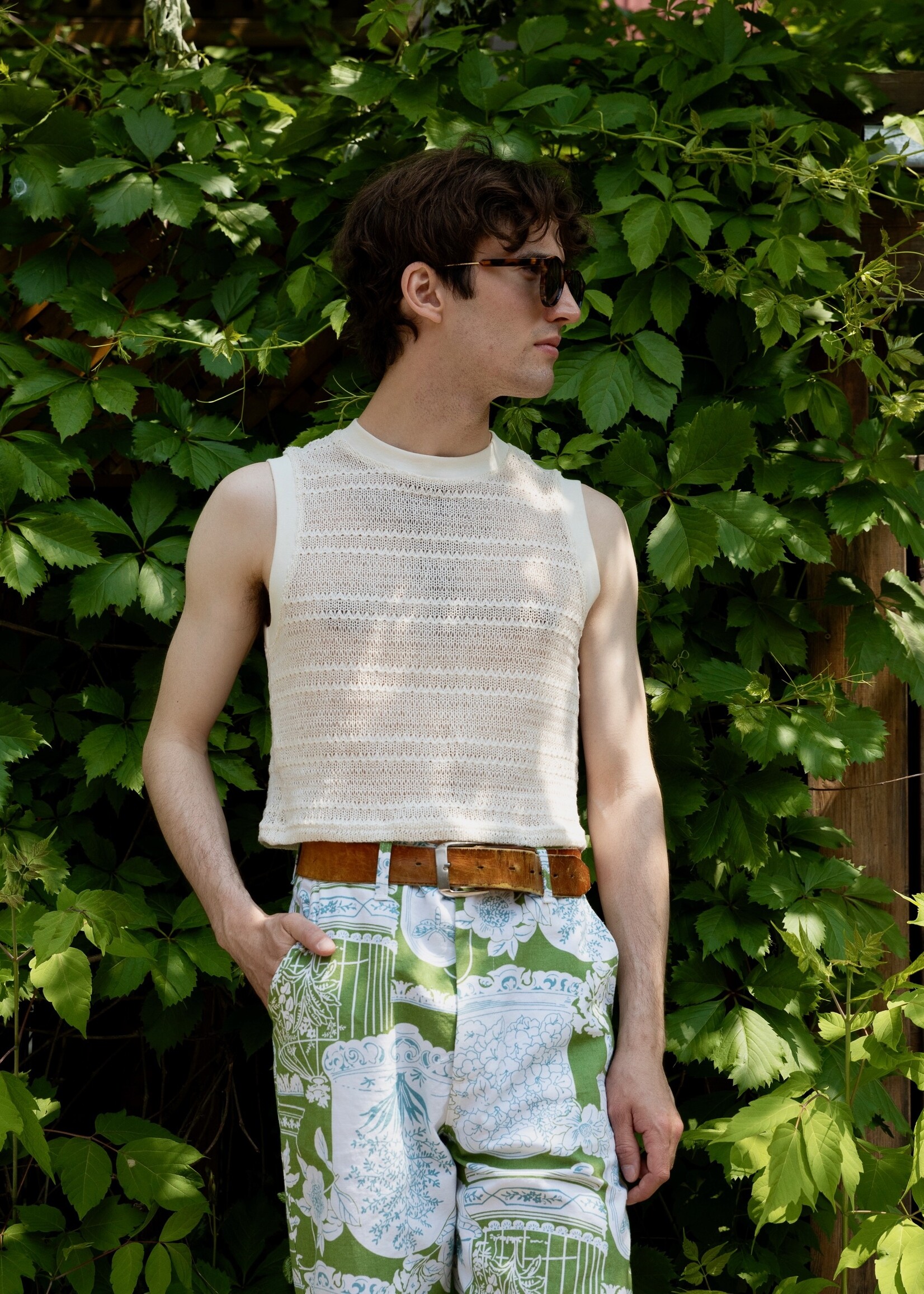 Studio Citizen Studio Citizen Ribbed Tank Top in Cream Crochet