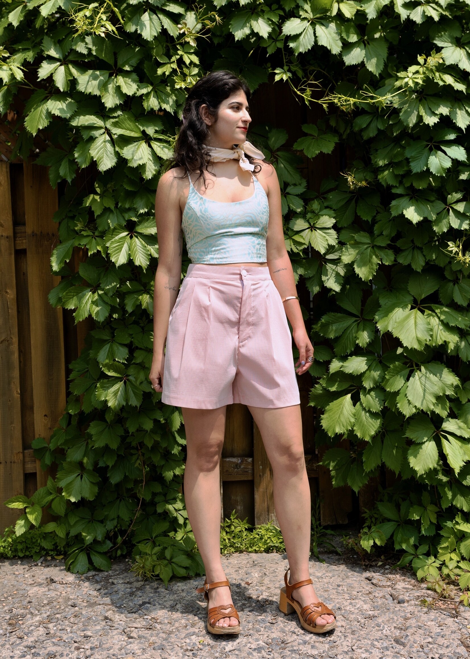 Studio Citizen Studio Citizen Pleated Shorts in Candy Stripe