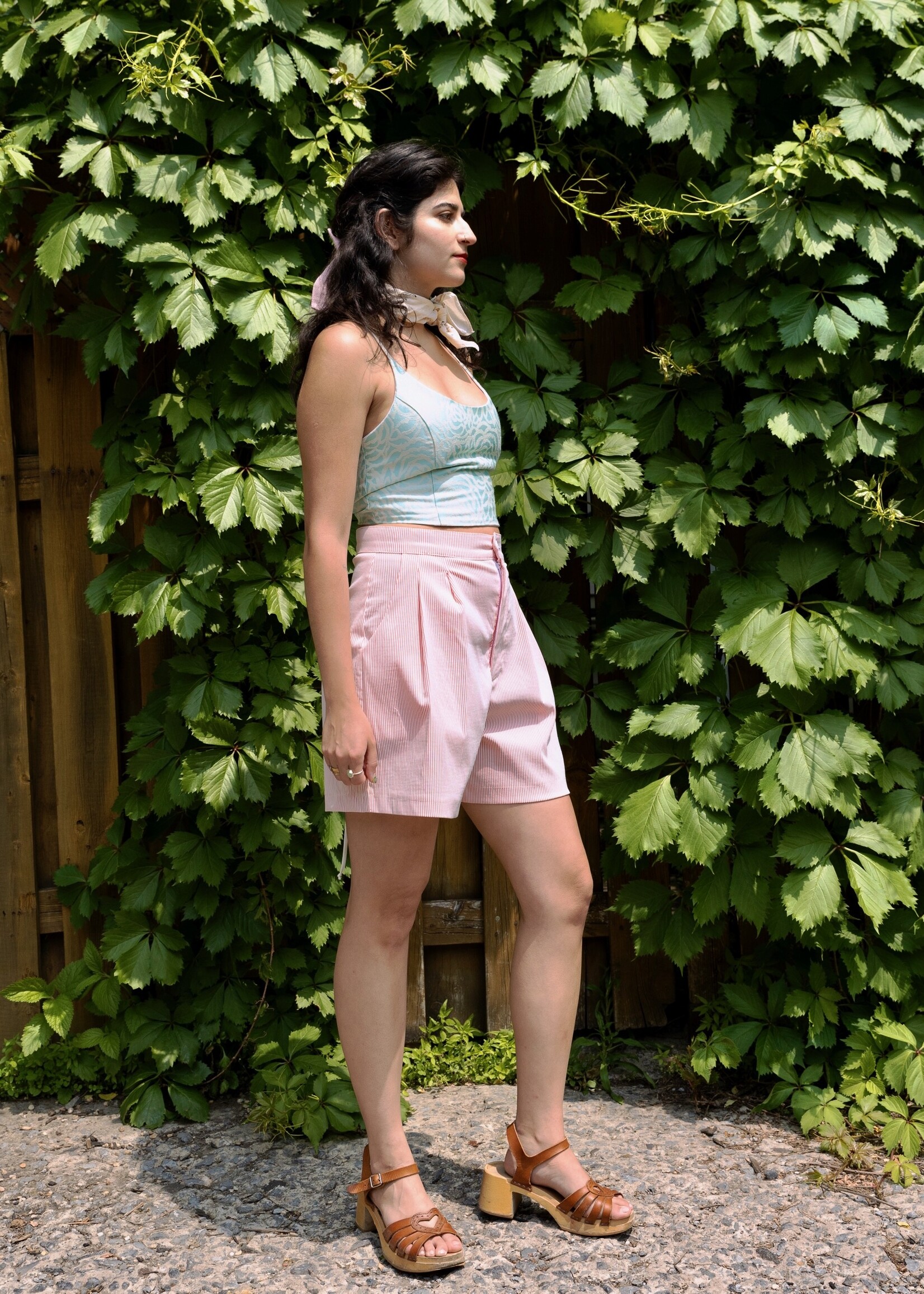 Studio Citizen Studio Citizen Pleated Shorts in Candy Stripe