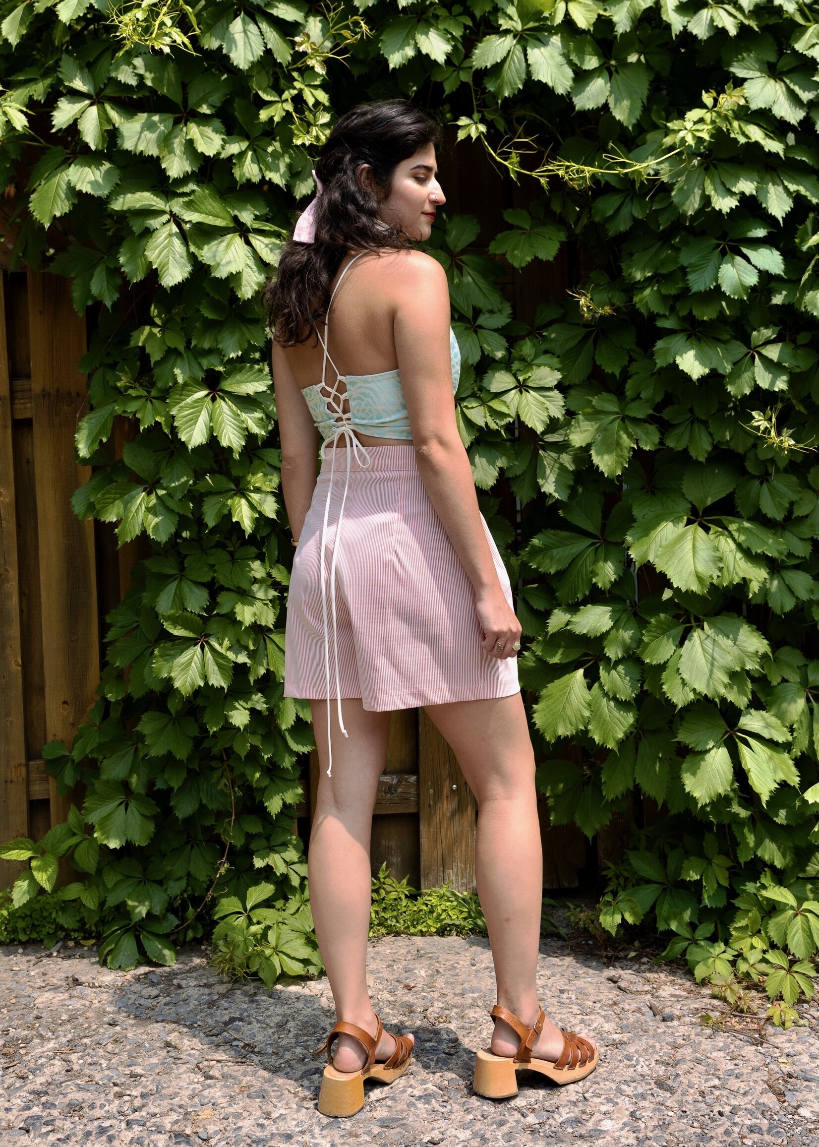 Studio Citizen Studio Citizen Pleated Shorts in Candy Stripe