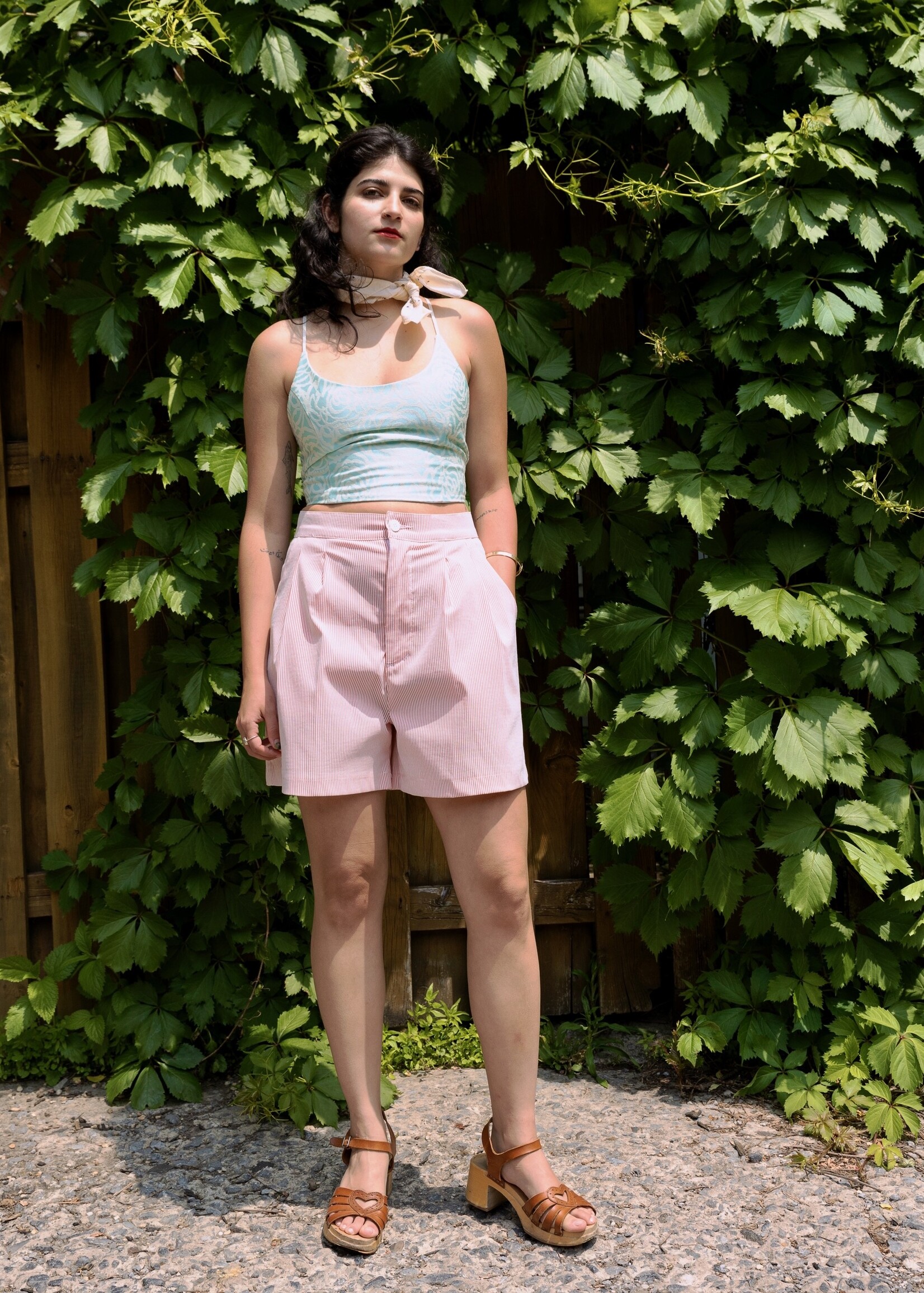 Studio Citizen Studio Citizen Pleated Shorts in Candy Stripe