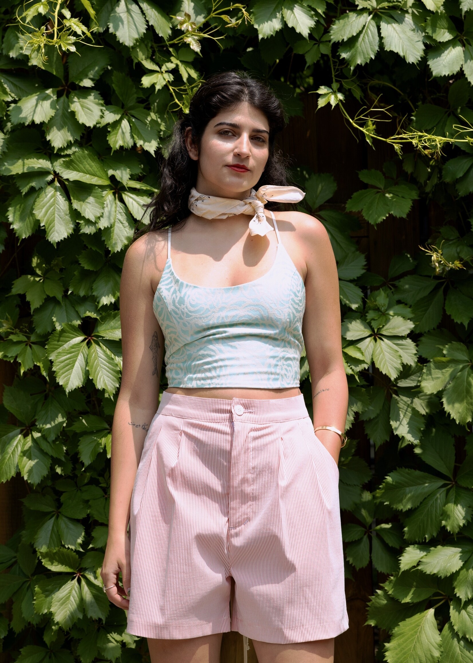 Studio Citizen Studio Citizen Pleated Shorts in Candy Stripe