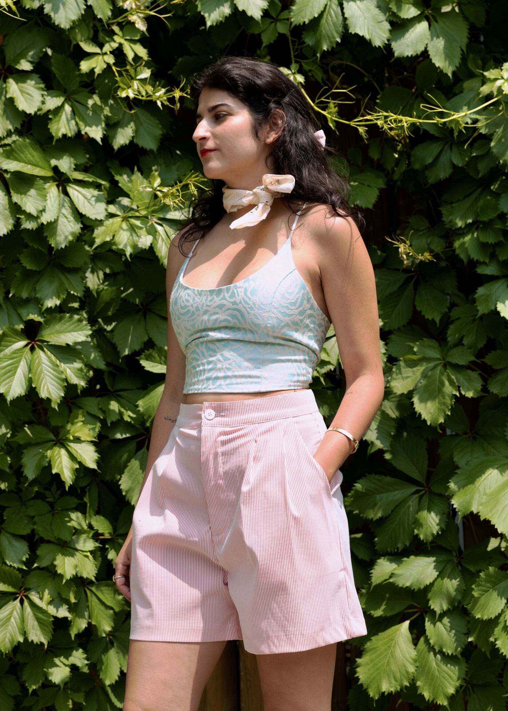 Studio Citizen Studio Citizen Pleated Shorts in Candy Stripe