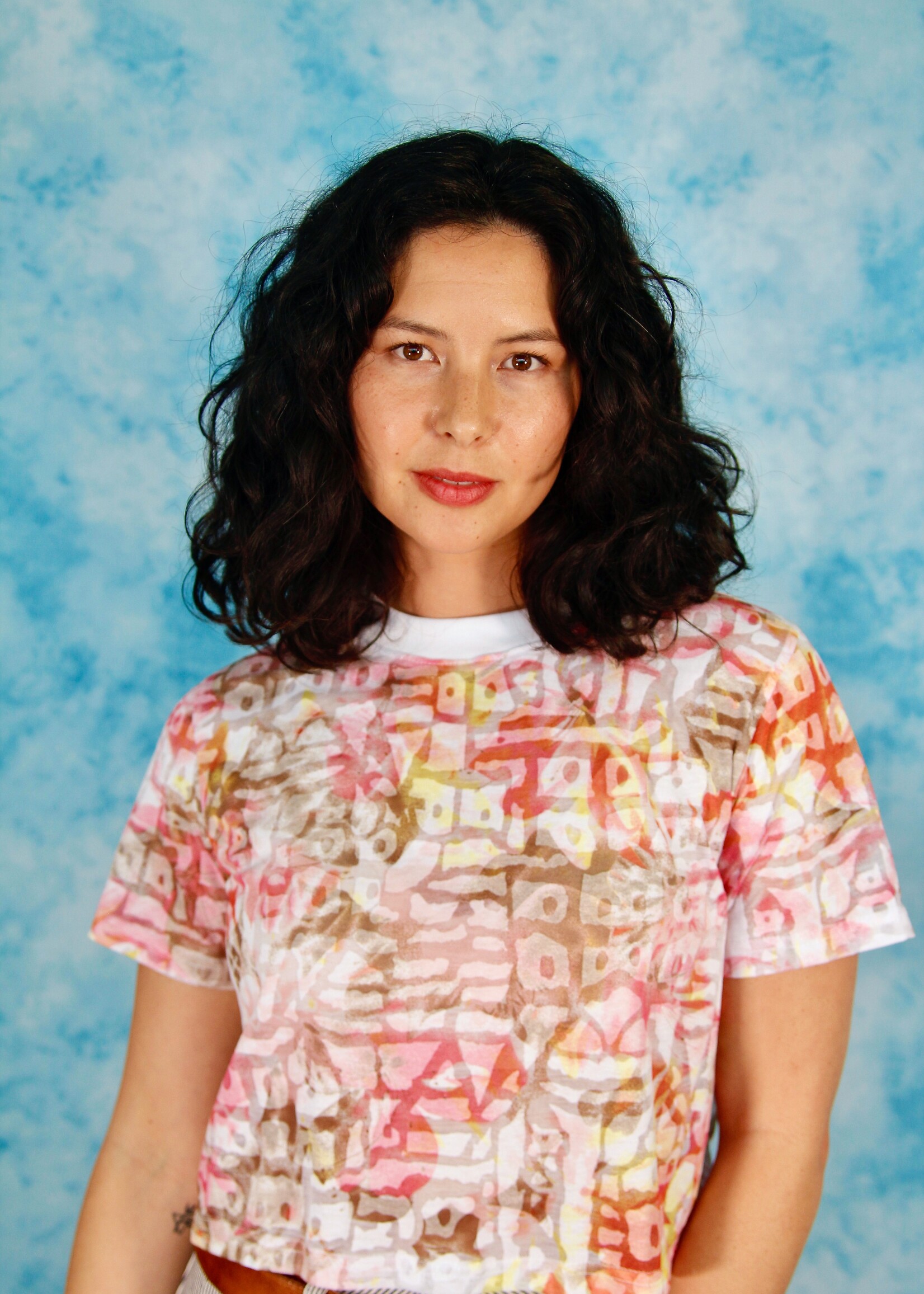 Studio Citizen Studio Citizen Perfect Tee in Sheer Pink Print