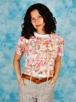 Studio Citizen Perfect Tee in Sheer Pink Print