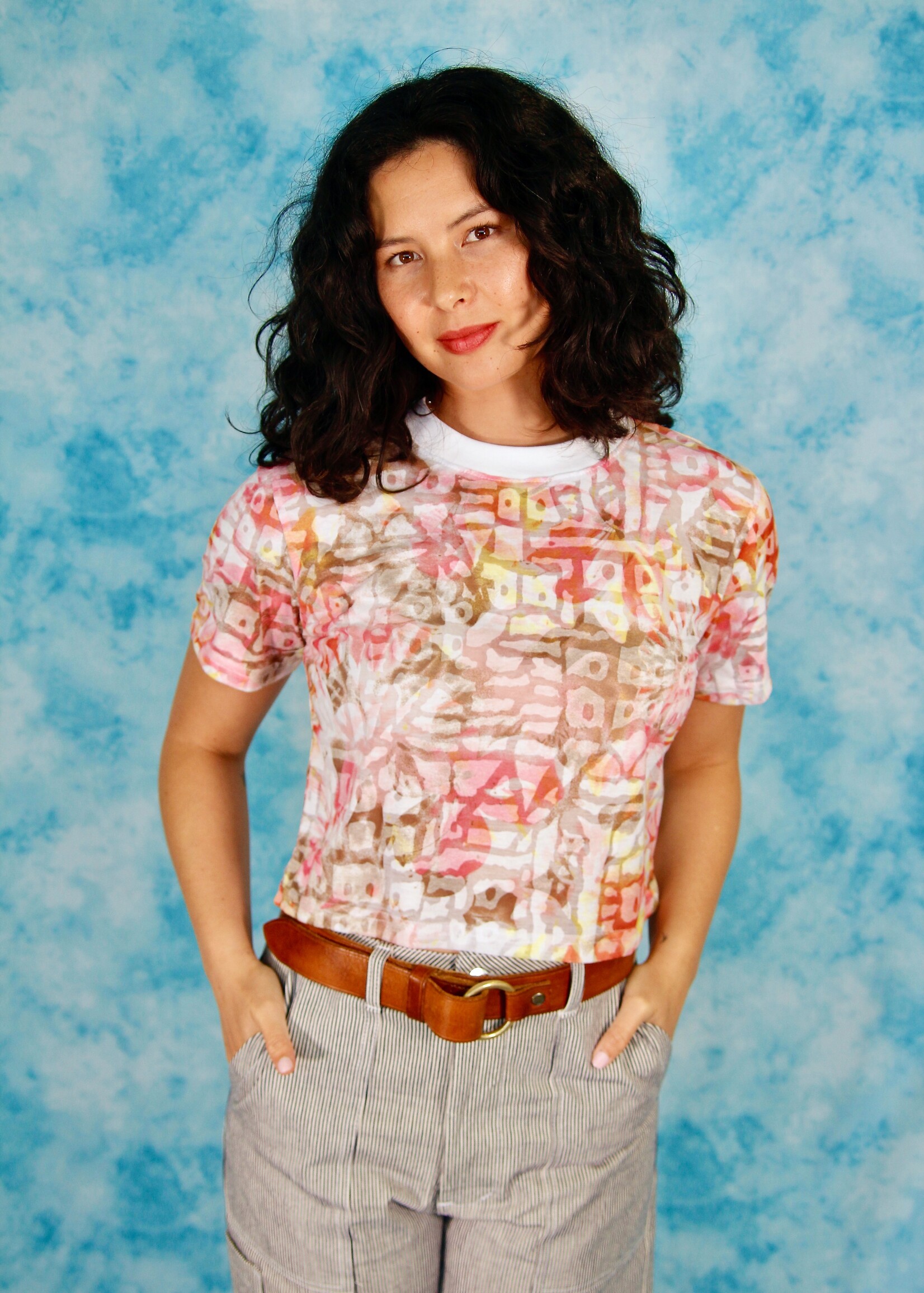 Studio Citizen Studio Citizen Perfect Tee in Sheer Pink Print