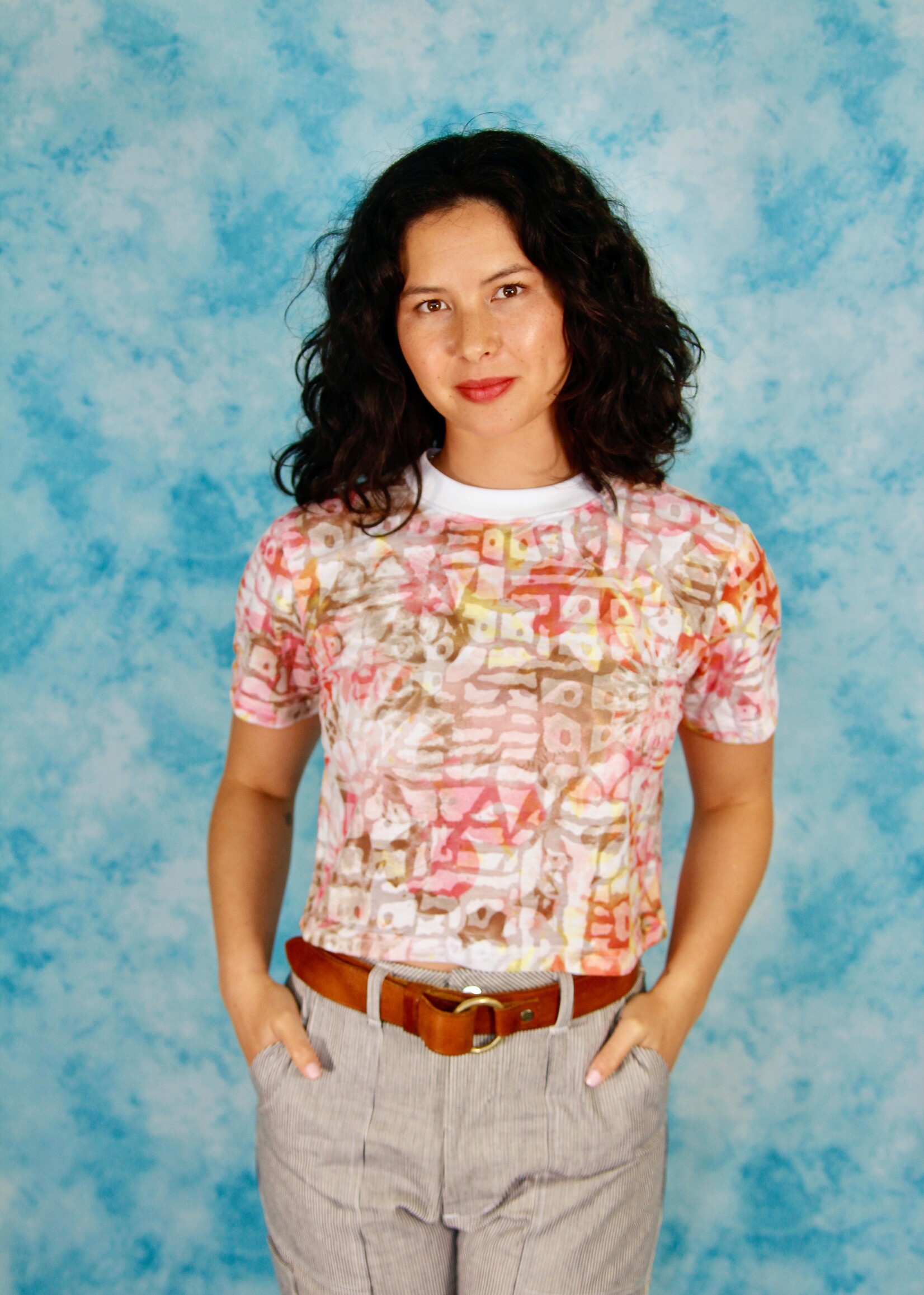 Studio Citizen Studio Citizen Perfect Tee in Sheer Pink Print