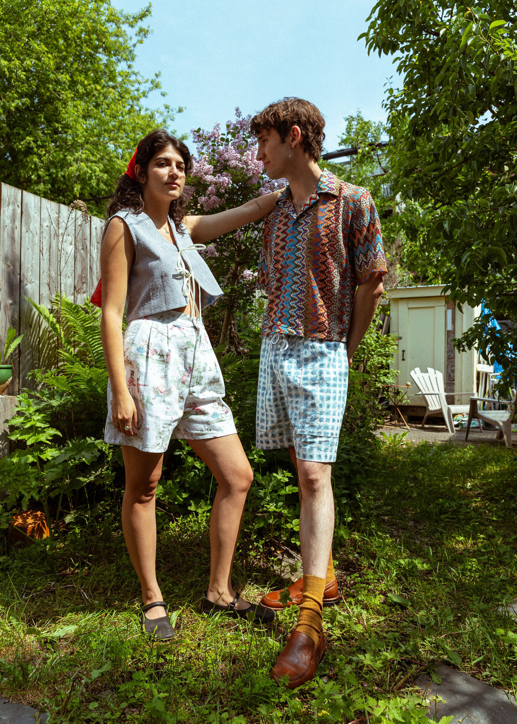 Studio Citizen Studio Citizen Pleated Shorts in Nursery Rhyme Print