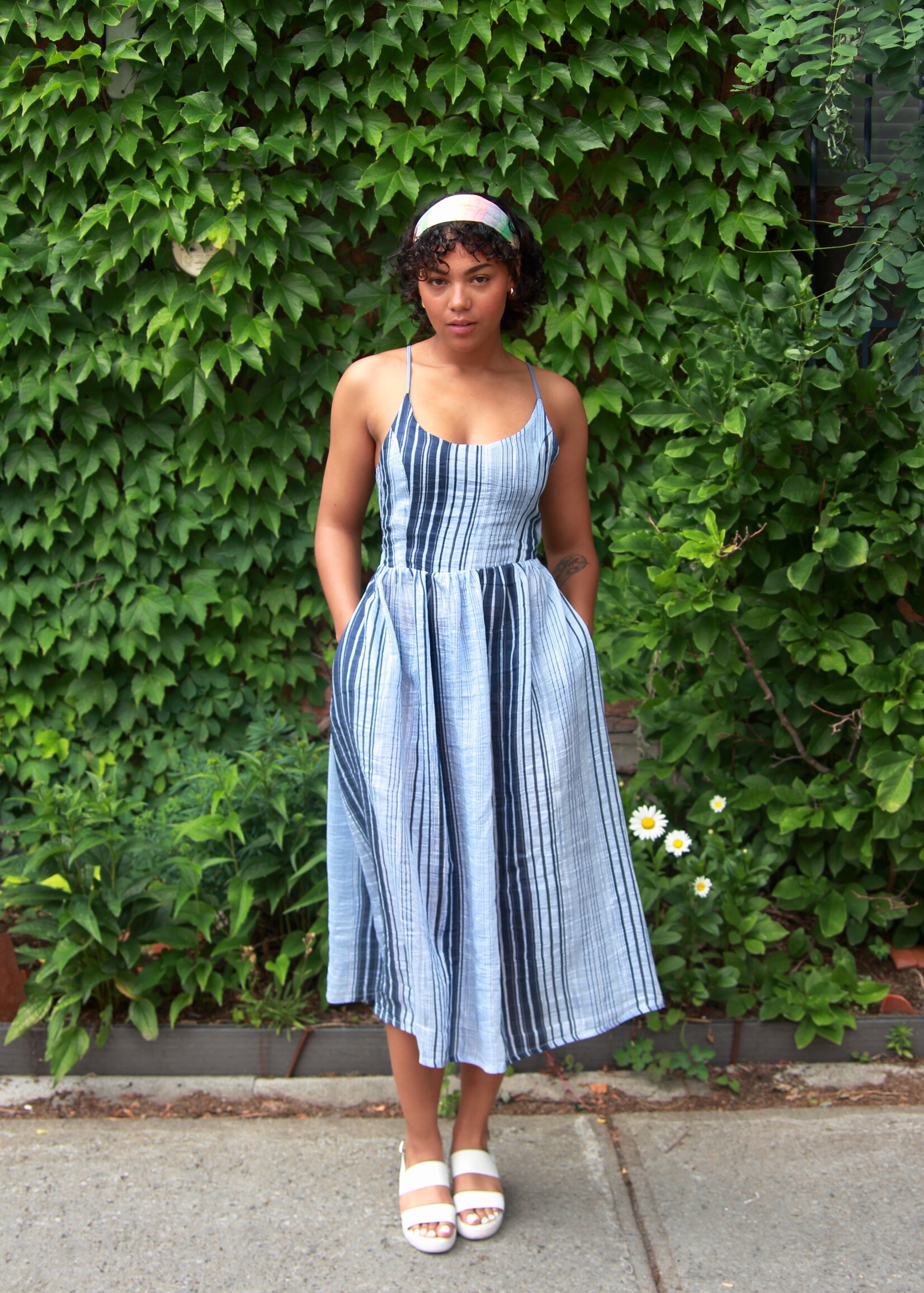 Studio Citizen Studio Citizen Maiden Dress in Blue Stripe