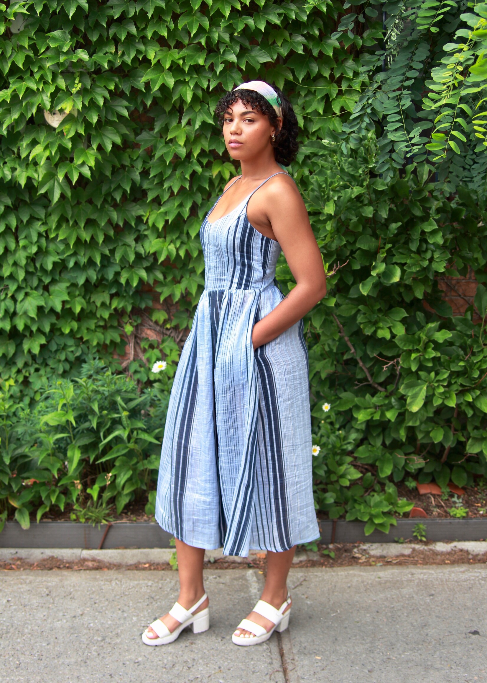 Studio Citizen Studio Citizen Maiden Dress in Blue Stripe