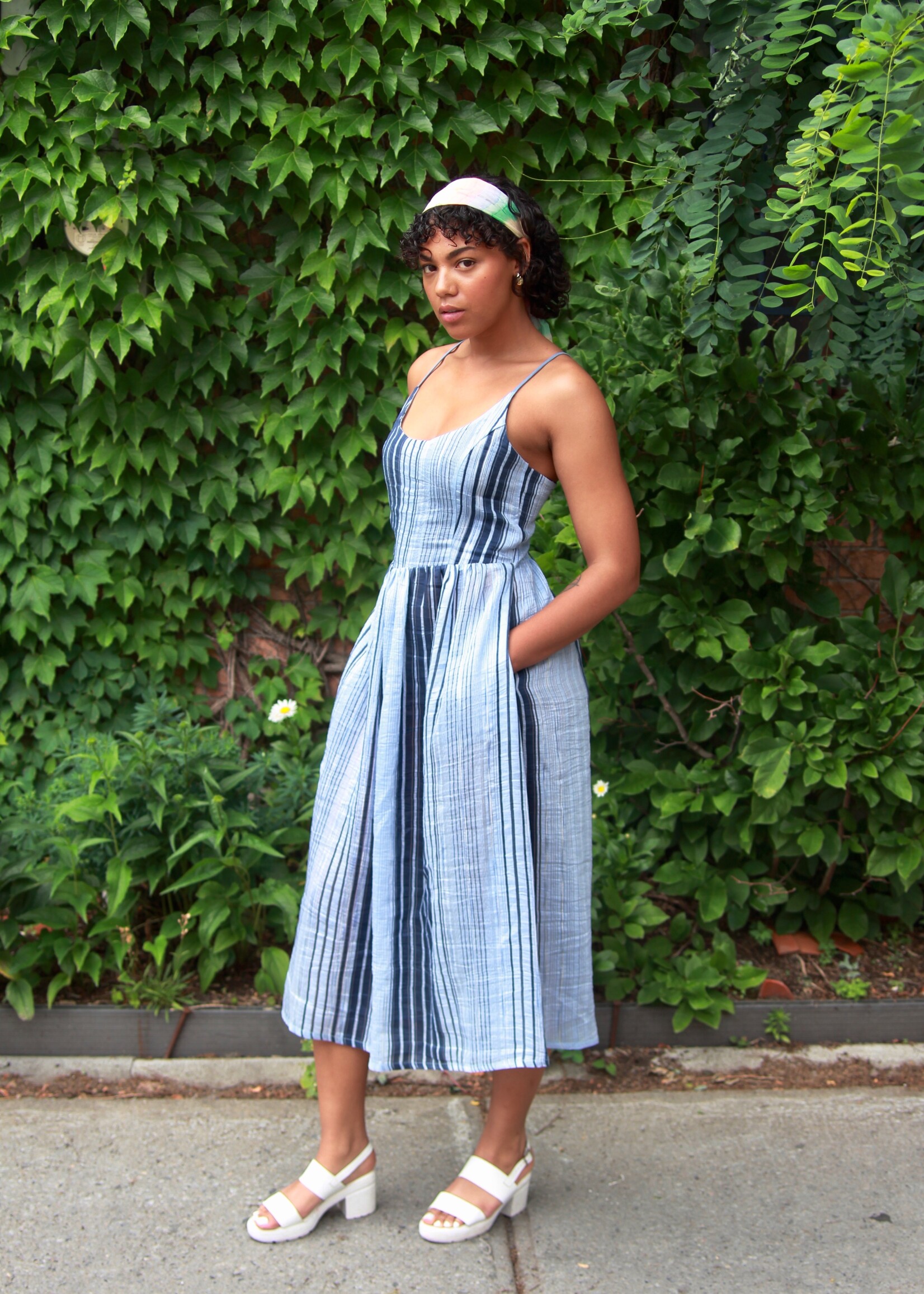 Studio Citizen Studio Citizen Maiden Dress in Blue Stripe