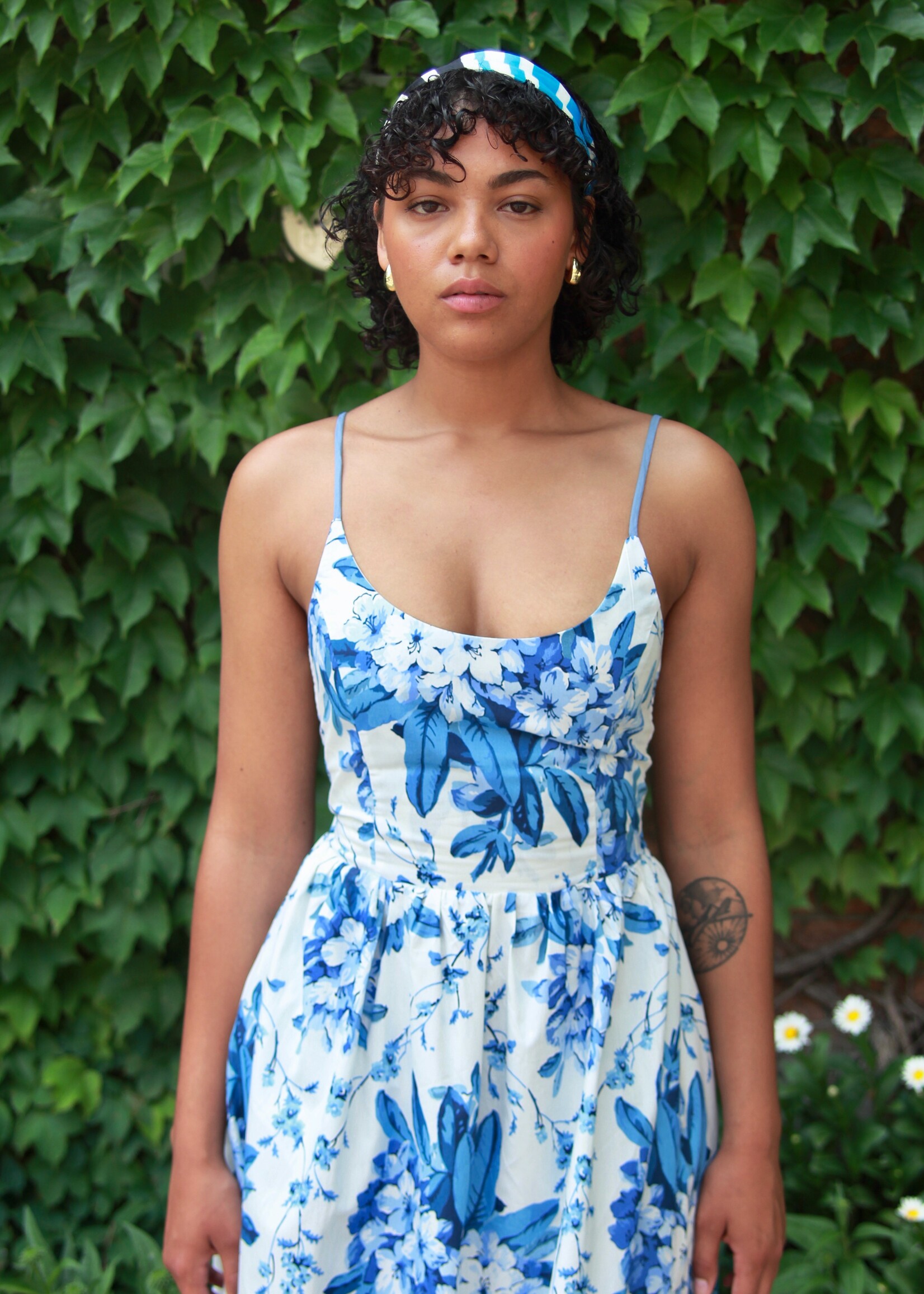 Studio Citizen Studio Citizen Maiden Dress in Blue Floral Cotton
