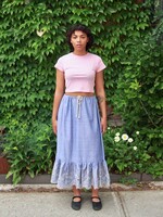 Studio Citizen Drawstring Skirt - Chambray Eyelet