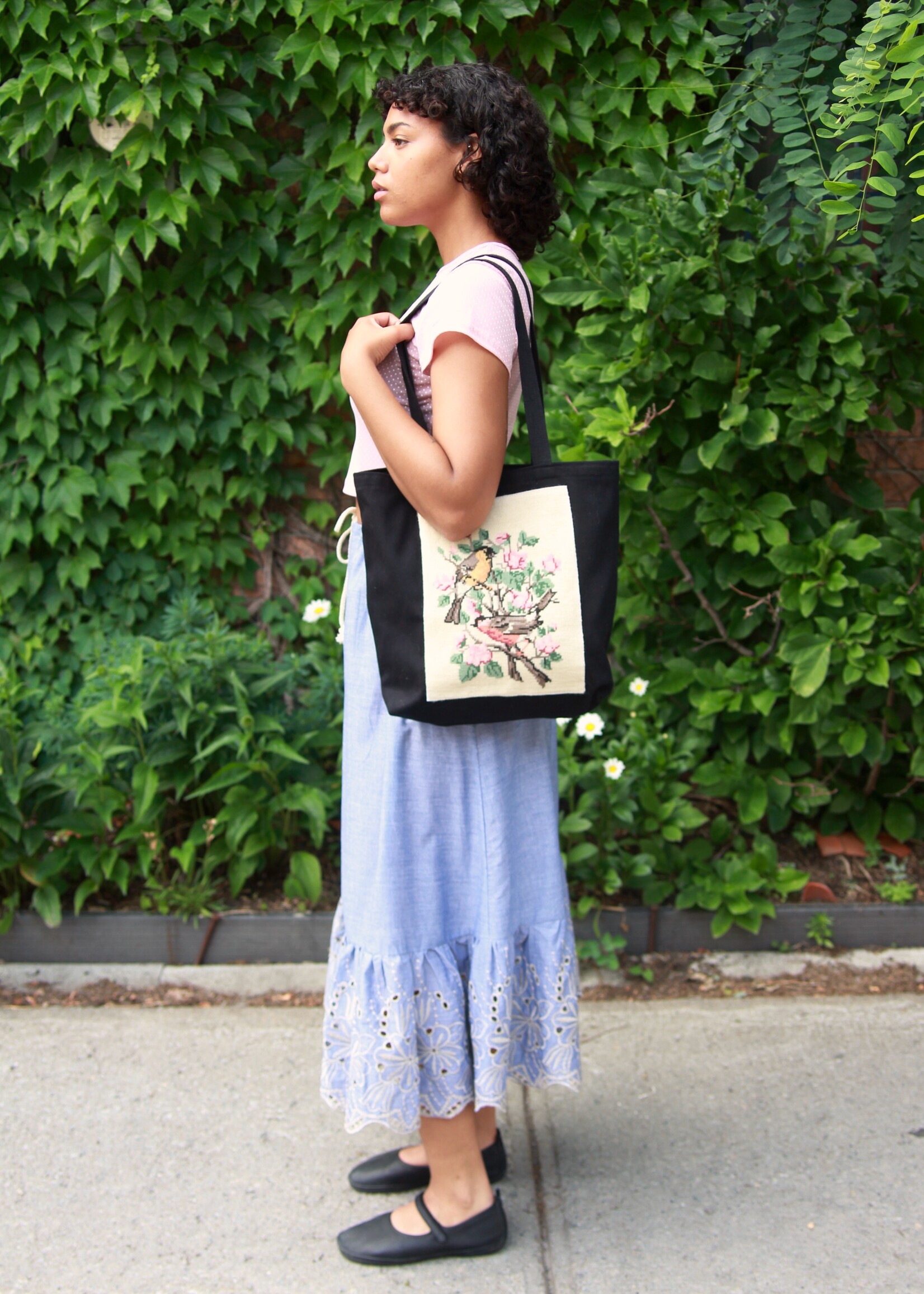 Studio Citizen Studio Citizen Drawstring Skirt - Chambray Eyelet