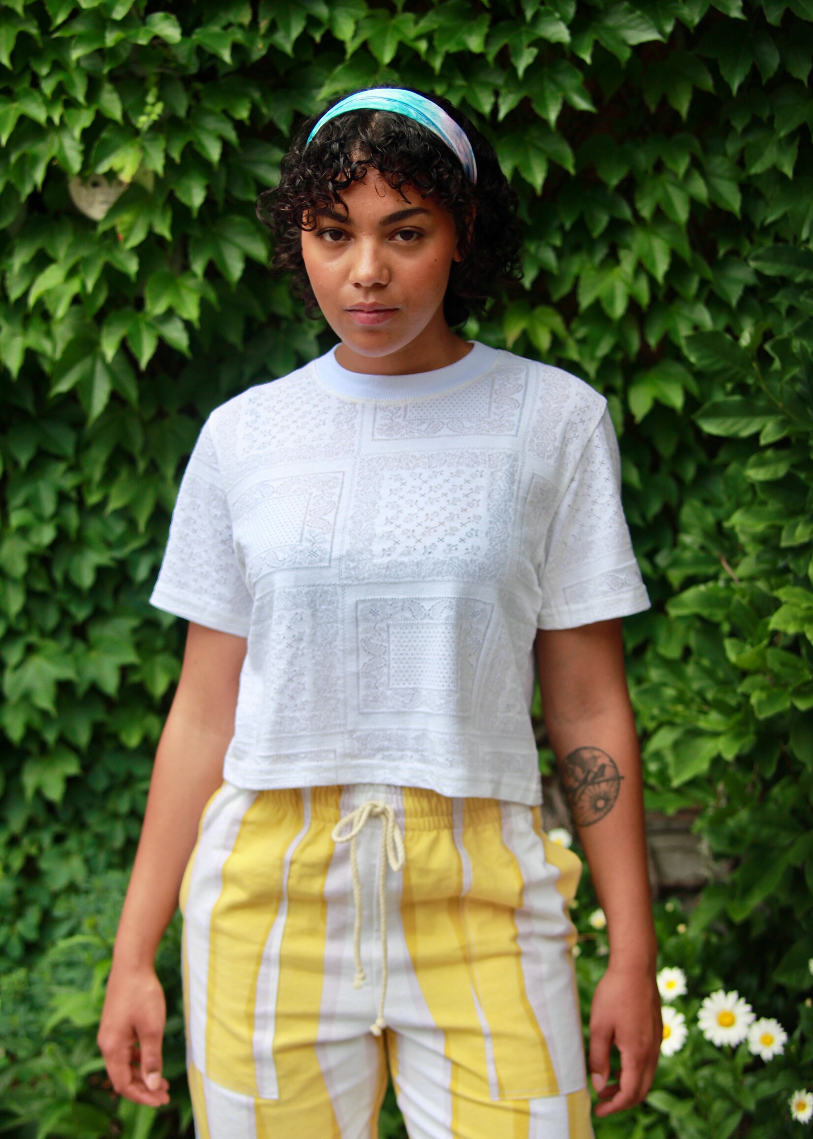 Studio Citizen Studio Citizen Perfect Tee in White Cotton Bandana