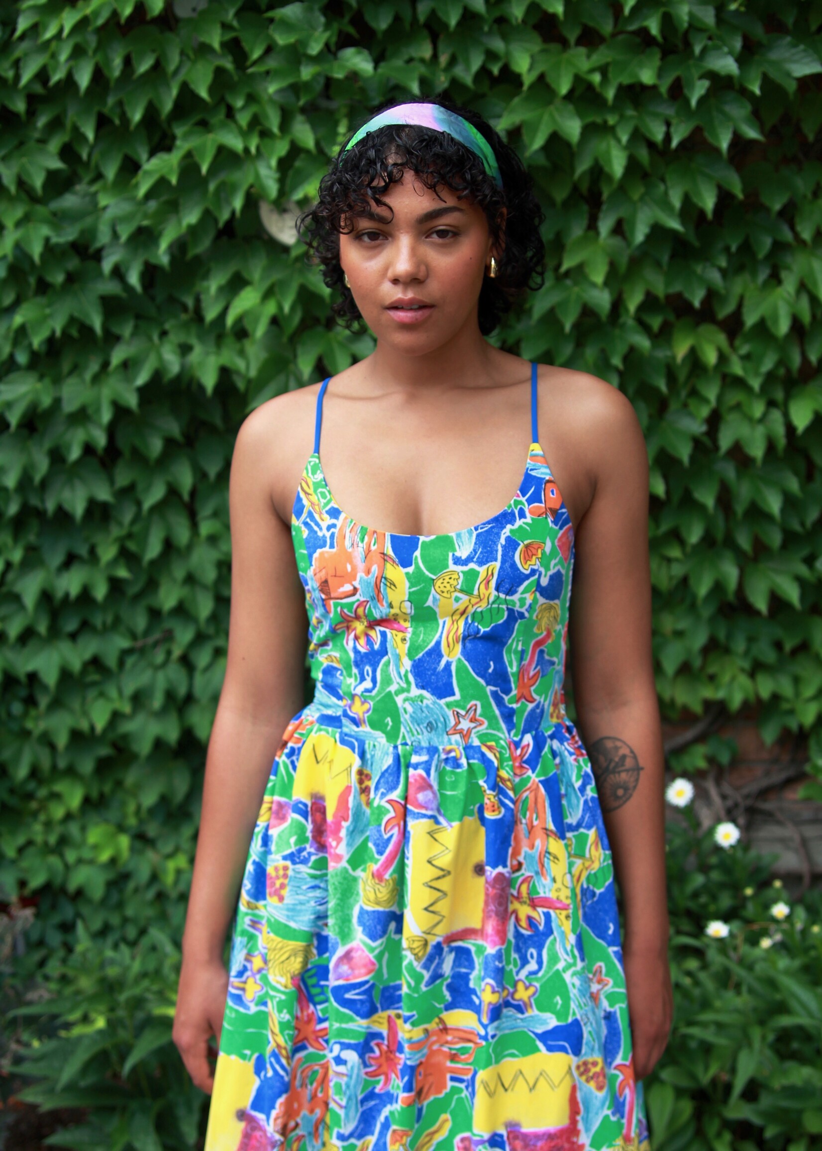 Studio Citizen Studio Citizen Maiden Dress in Naive Tropical Print