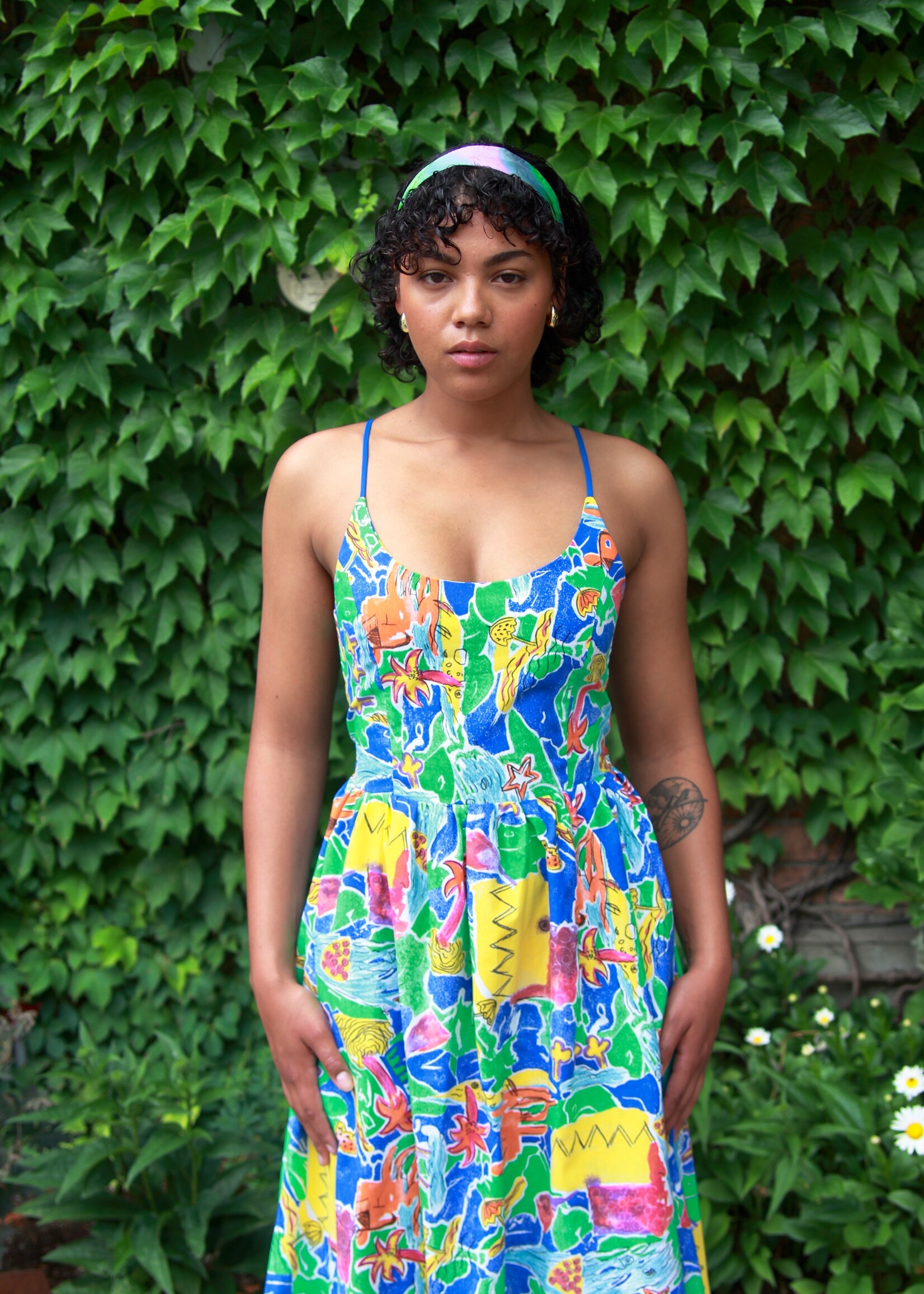 Studio Citizen Studio Citizen Maiden Dress in Naive Tropical Print