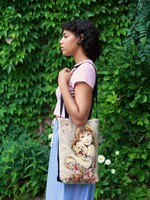 Studio Citizen Upcycled Cross-Stitch Tote Bag - Girl and her Pup