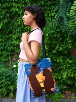 Studio Citizen Upcycled Cross-Stitch Tote Bag - Lover's Sunset