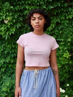 Studio Citizen Baby Tee in Pink Mesh with White Polka-dots