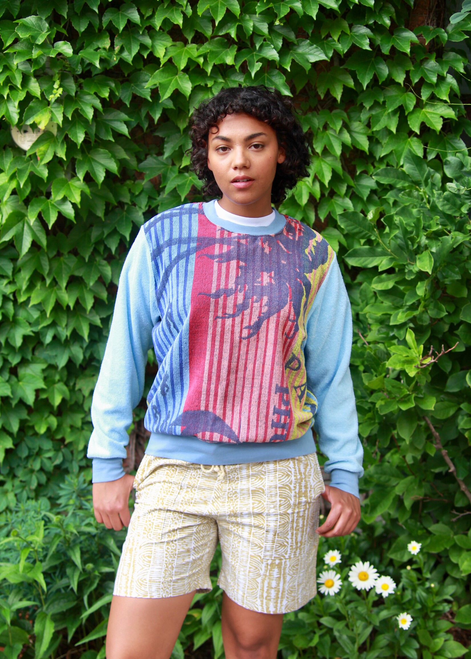 Studio Citizen Studio Citizen Upcycled Towel Sweater - Palm Tree