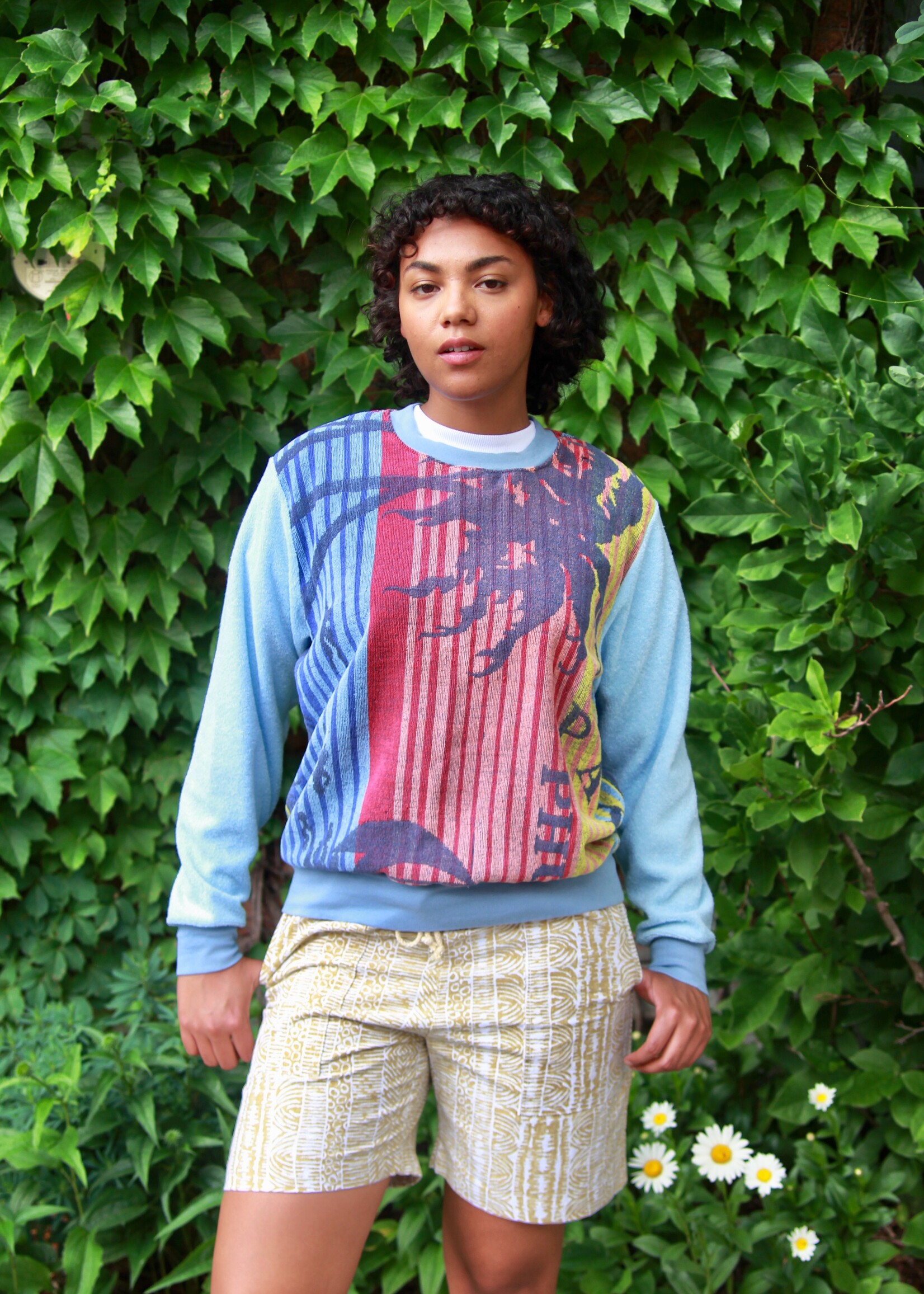 Studio Citizen Studio Citizen Upcycled Towel Sweater - Palm Tree