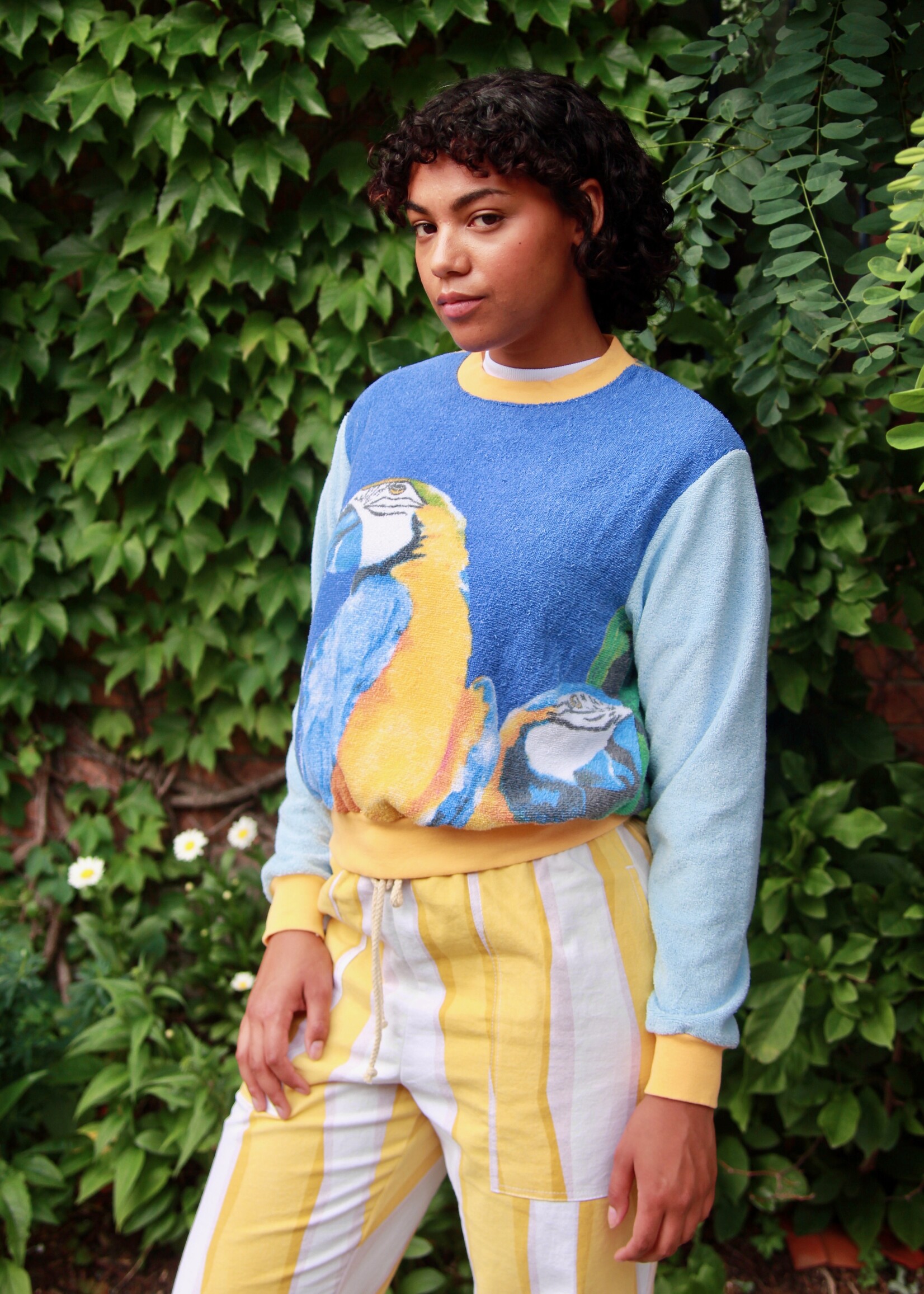 Studio Citizen Studio Citizen Upcycled Towel Sweater - Parrots