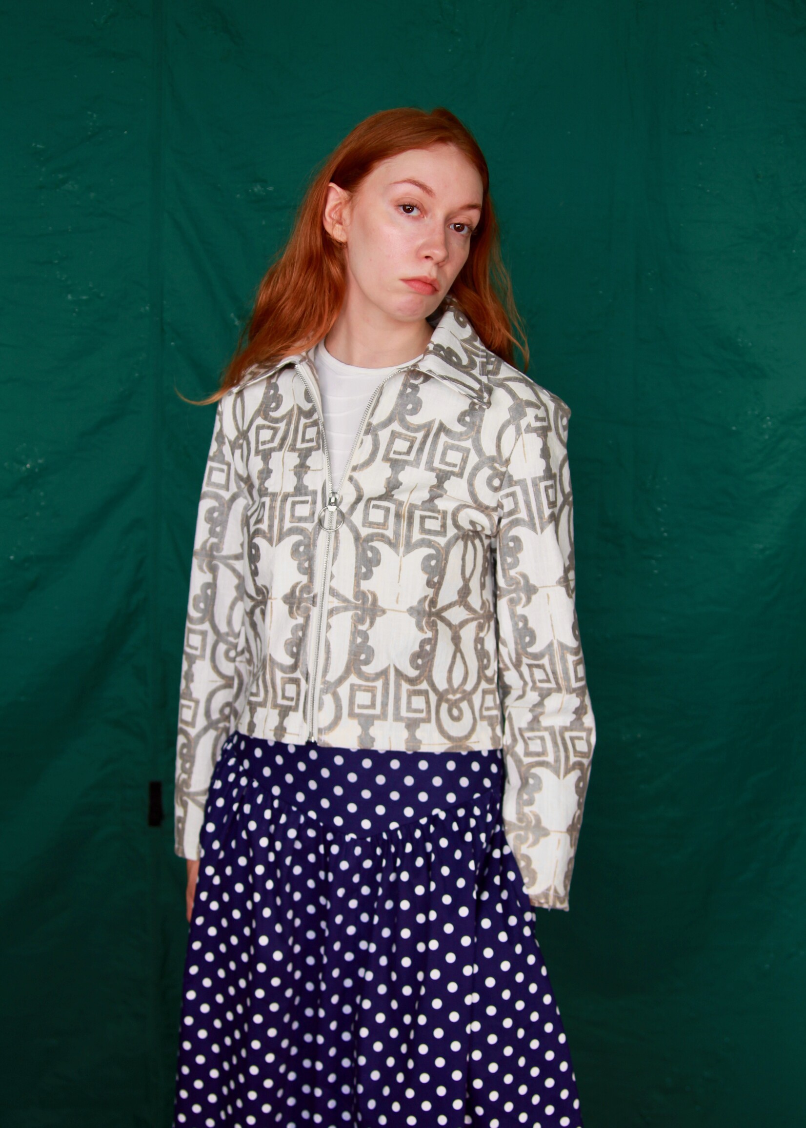 Studio Citizen Studio Citizen Zipper Jacket in Wrought Iron Fence