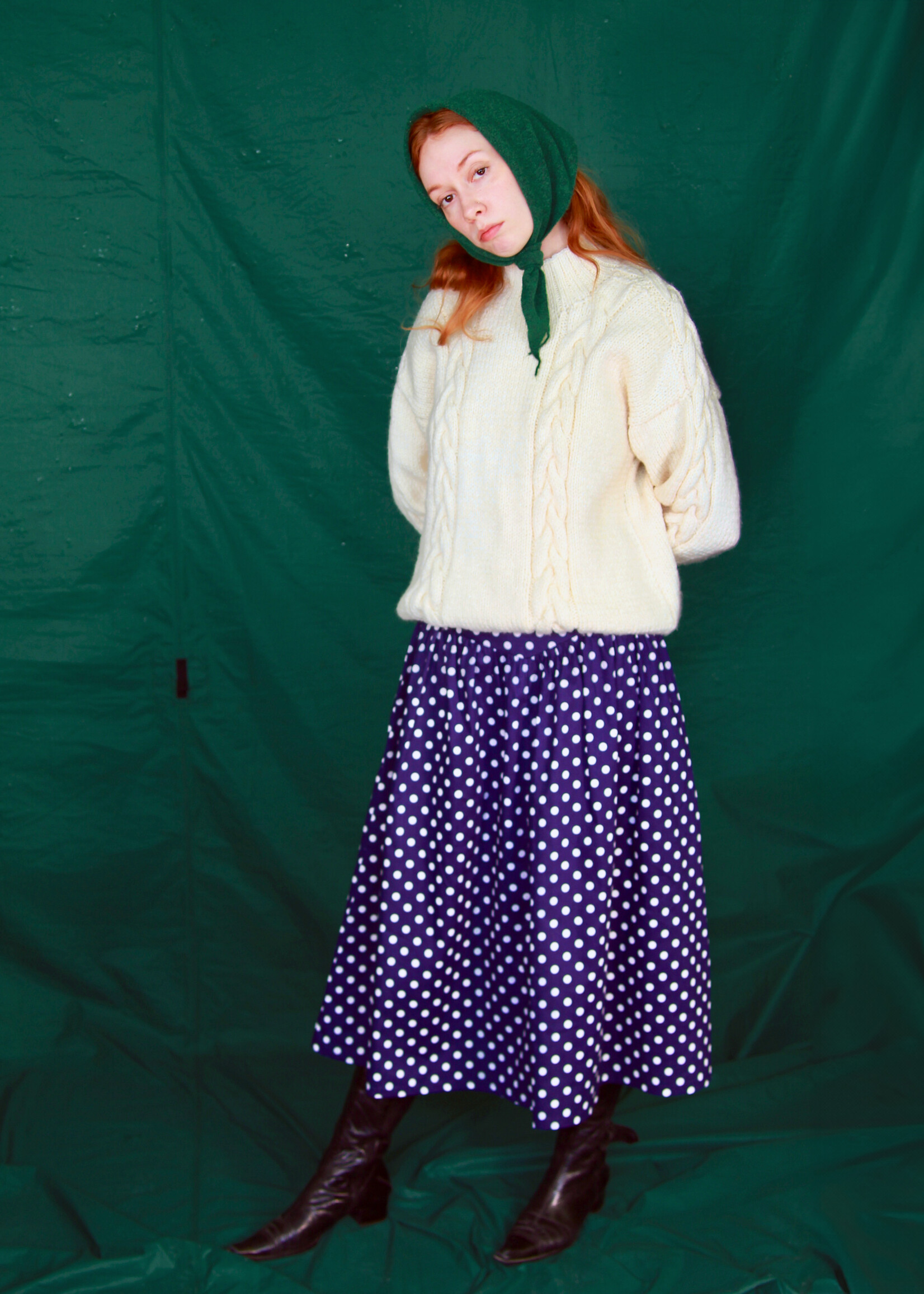 Studio Citizen Studio Citizen Maiden Skirt - Navy Polka Dot