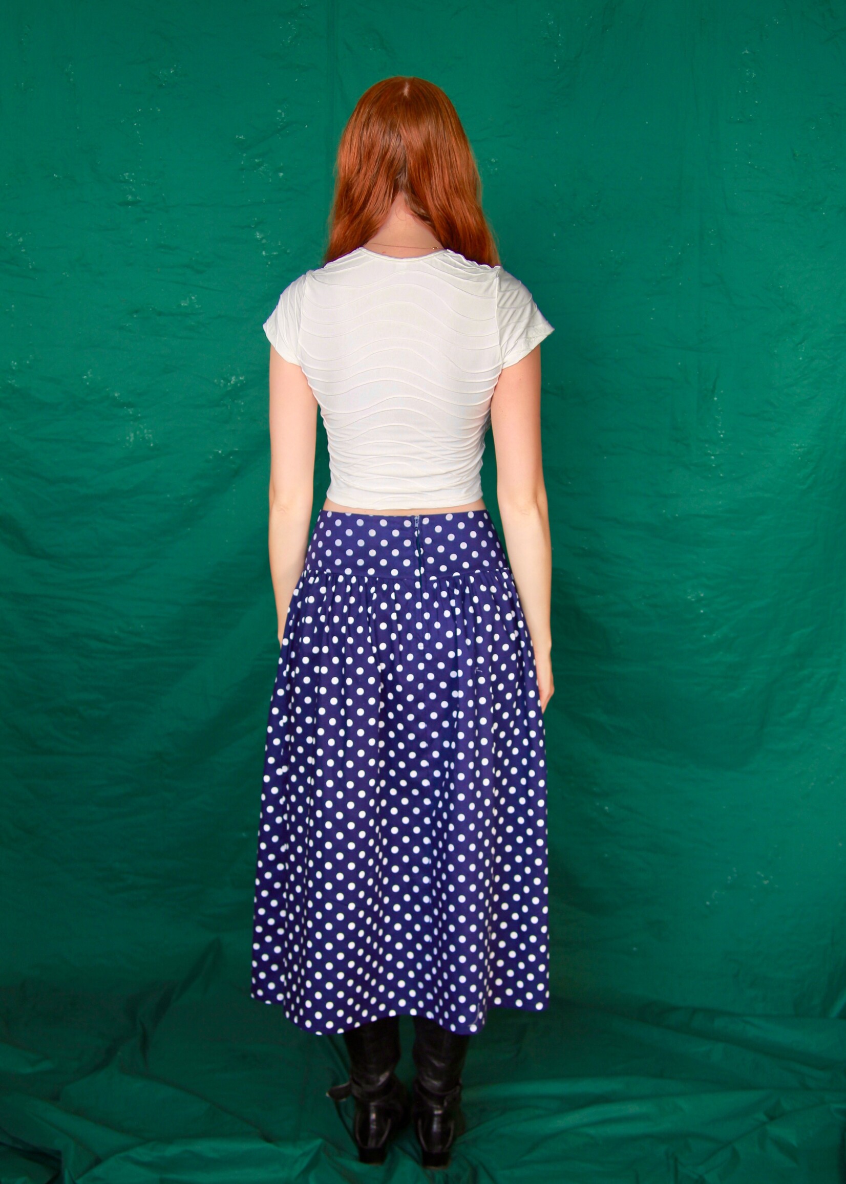 Studio Citizen Studio Citizen Maiden Skirt - Navy Polka Dot