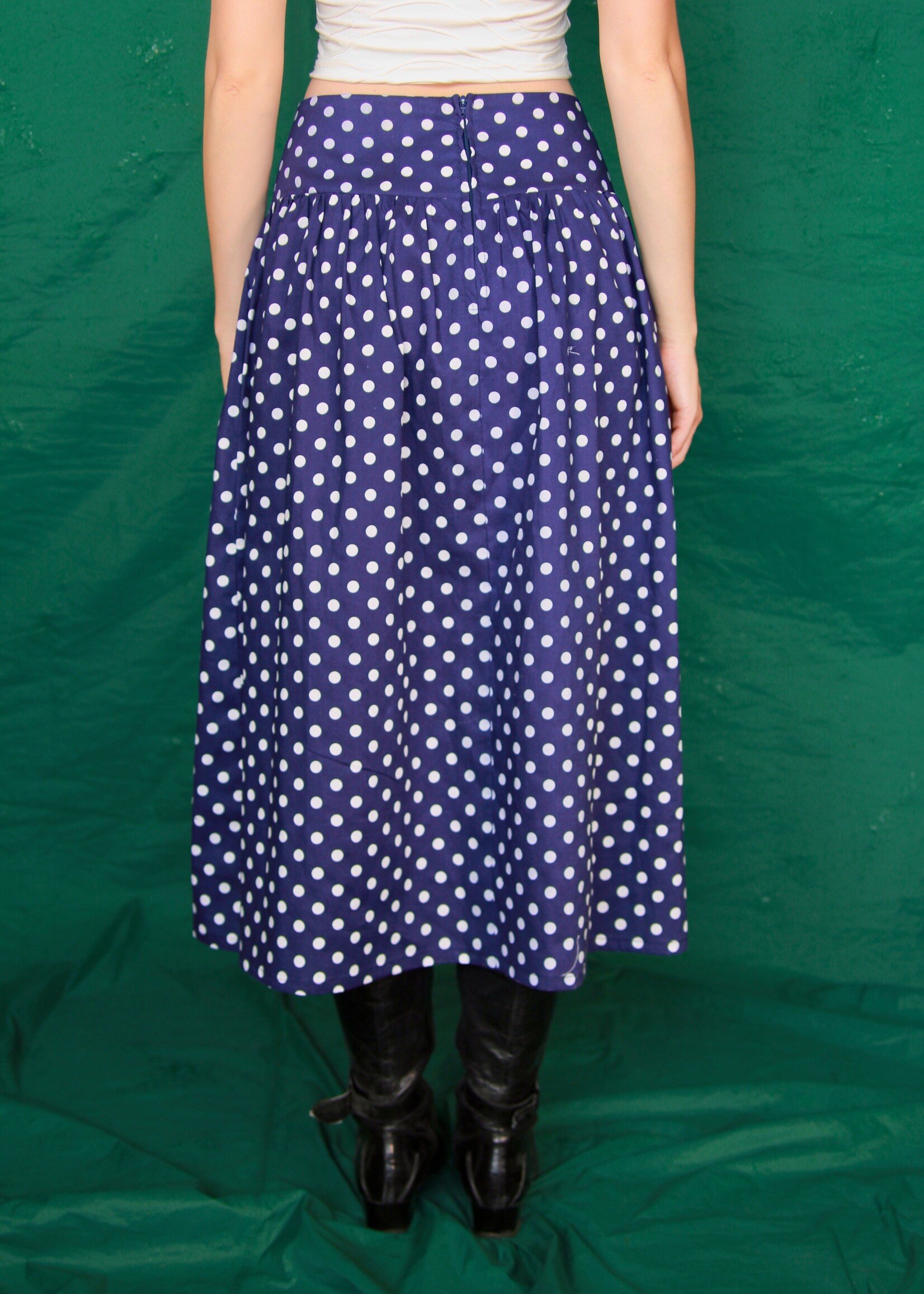 Studio Citizen Studio Citizen Maiden Skirt - Navy Polka Dot
