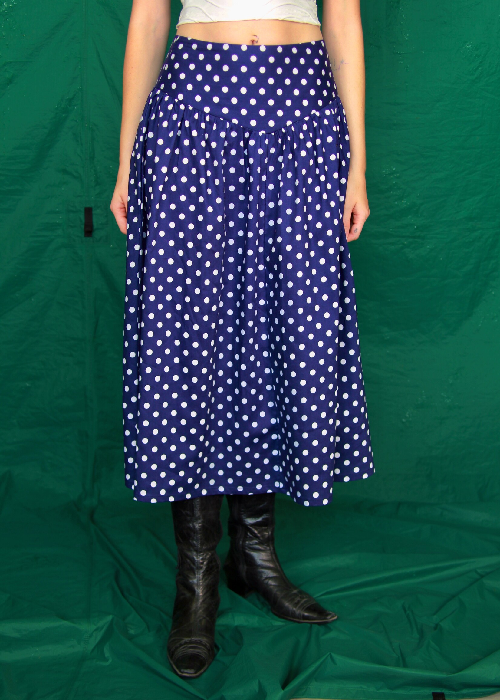 Studio Citizen Studio Citizen Maiden Skirt - Navy Polka Dot