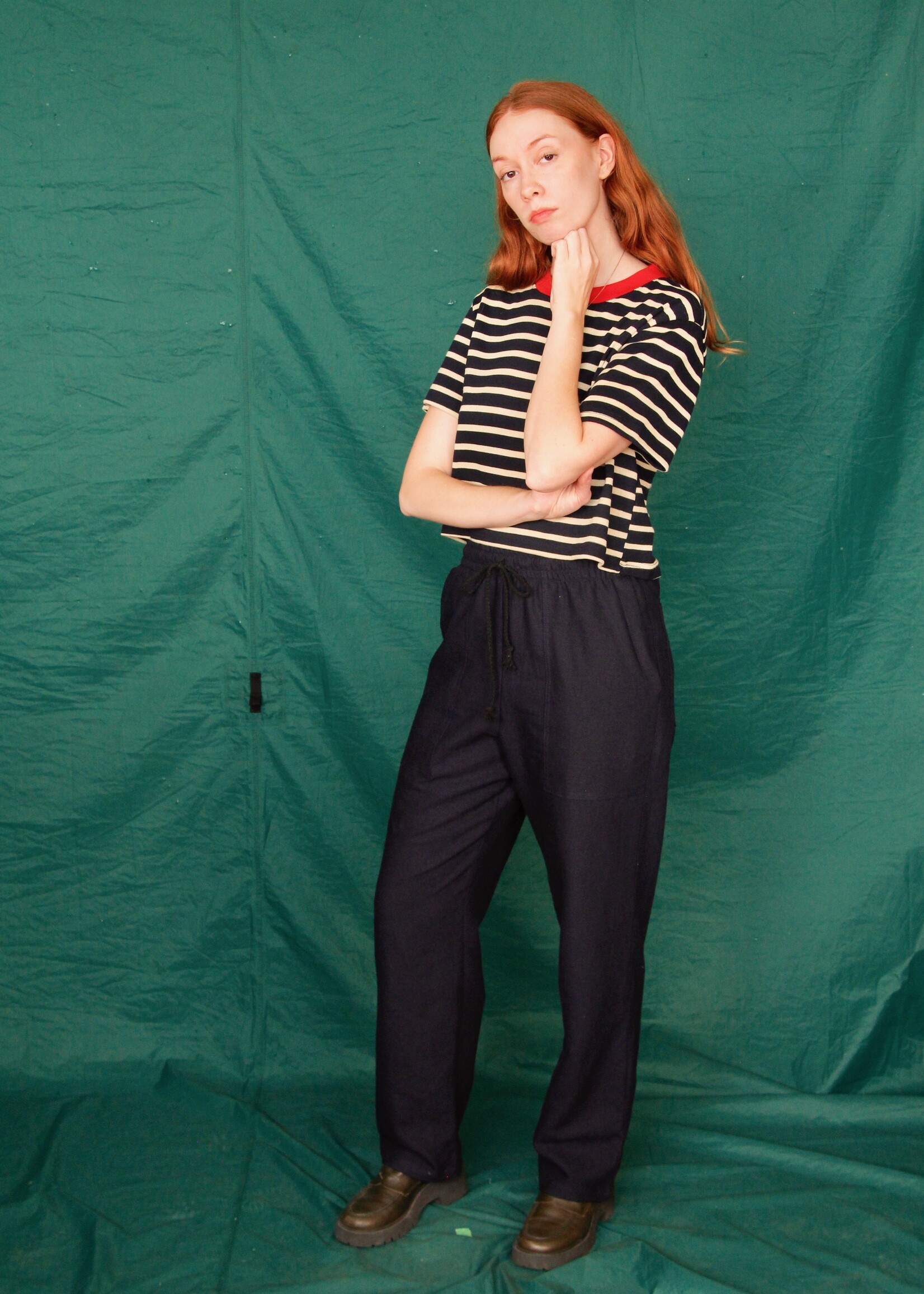 Studio Citizen Studio Citizen Dexter Pants in Navy Linen