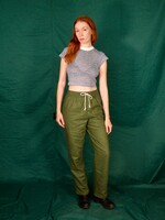 Studio Citizen Dexter Pants in Moss Green Linen