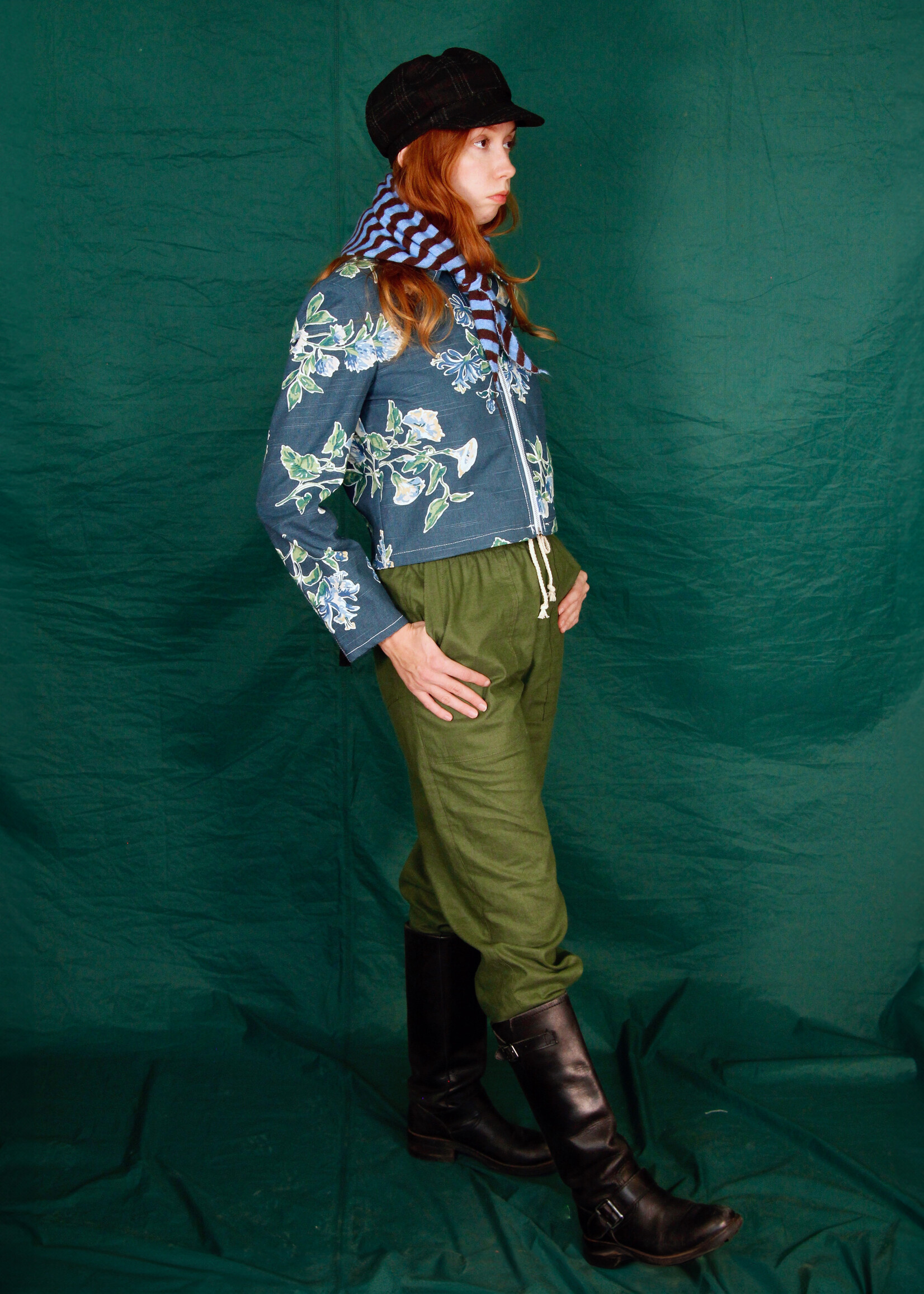 Studio Citizen Studio Citizen Dexter Pants in Moss Green Linen