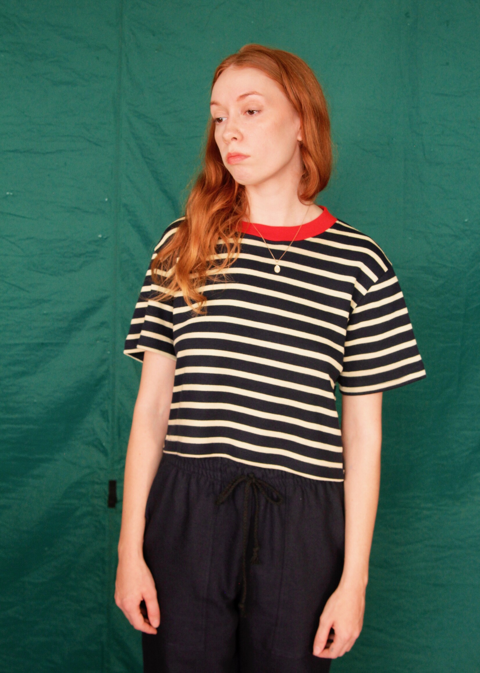 Studio Citizen Studio Citizen Perfect Tee in Navy Stripe Knit