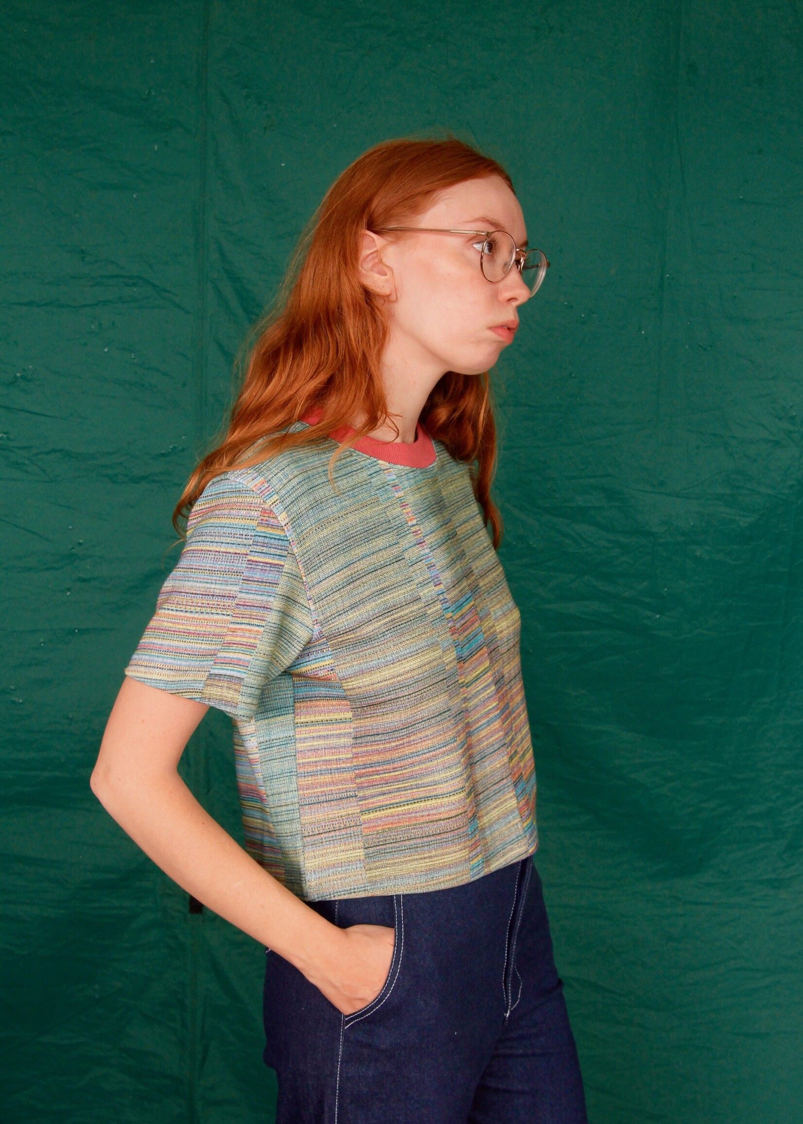 Studio Citizen Studio Citizen Perfect Tee in Variegated Rainbow